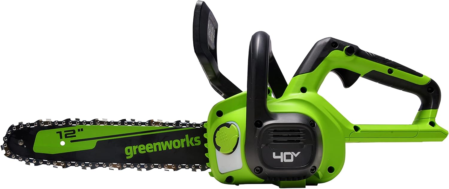 Greenworks 40V 12" Cordless Compact Chainsaw (Great For Storm Clean-Up, Pruning, and Camping), Tool Only image 1