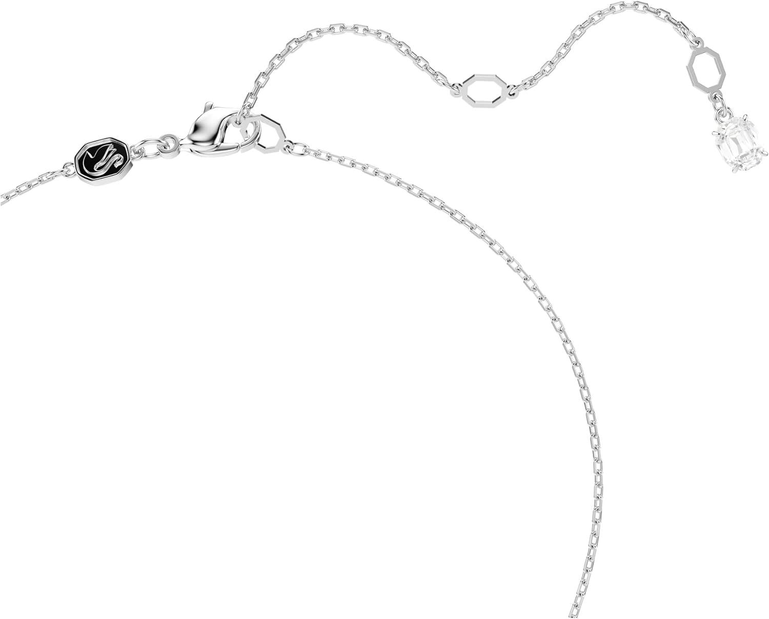 Swarovski Hyperbola Pendant, Mixed Cuts, Clear, Mixed Metal Finish image 3