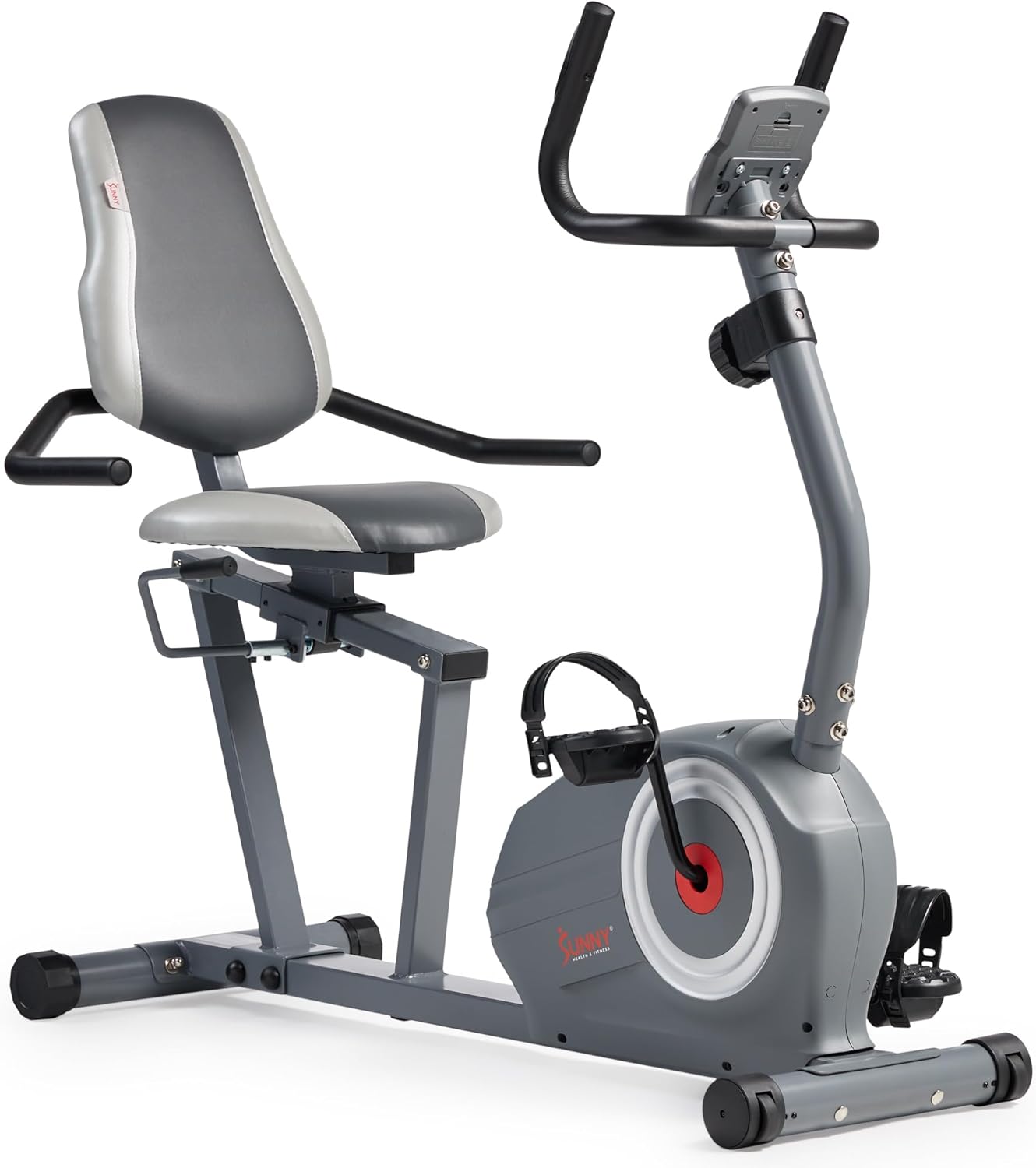Sunny Health & Fitness Essentials Series Magnetic Smart Recumbent Bike with Exclusive SunnyFit App Enhanced Bluetooth Connectivity – SF-RB422003 image 1