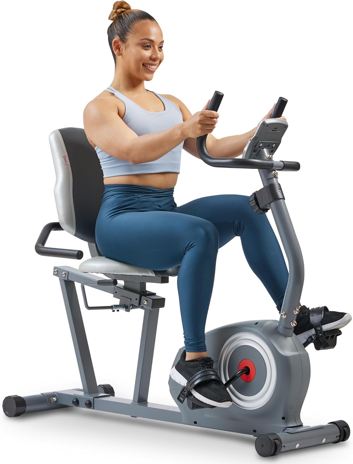 Sunny Health & Fitness Essentials Series Magnetic Smart Recumbent Bike with Exclusive SunnyFit App Enhanced Bluetooth Connectivity – SF-RB422003 image 7