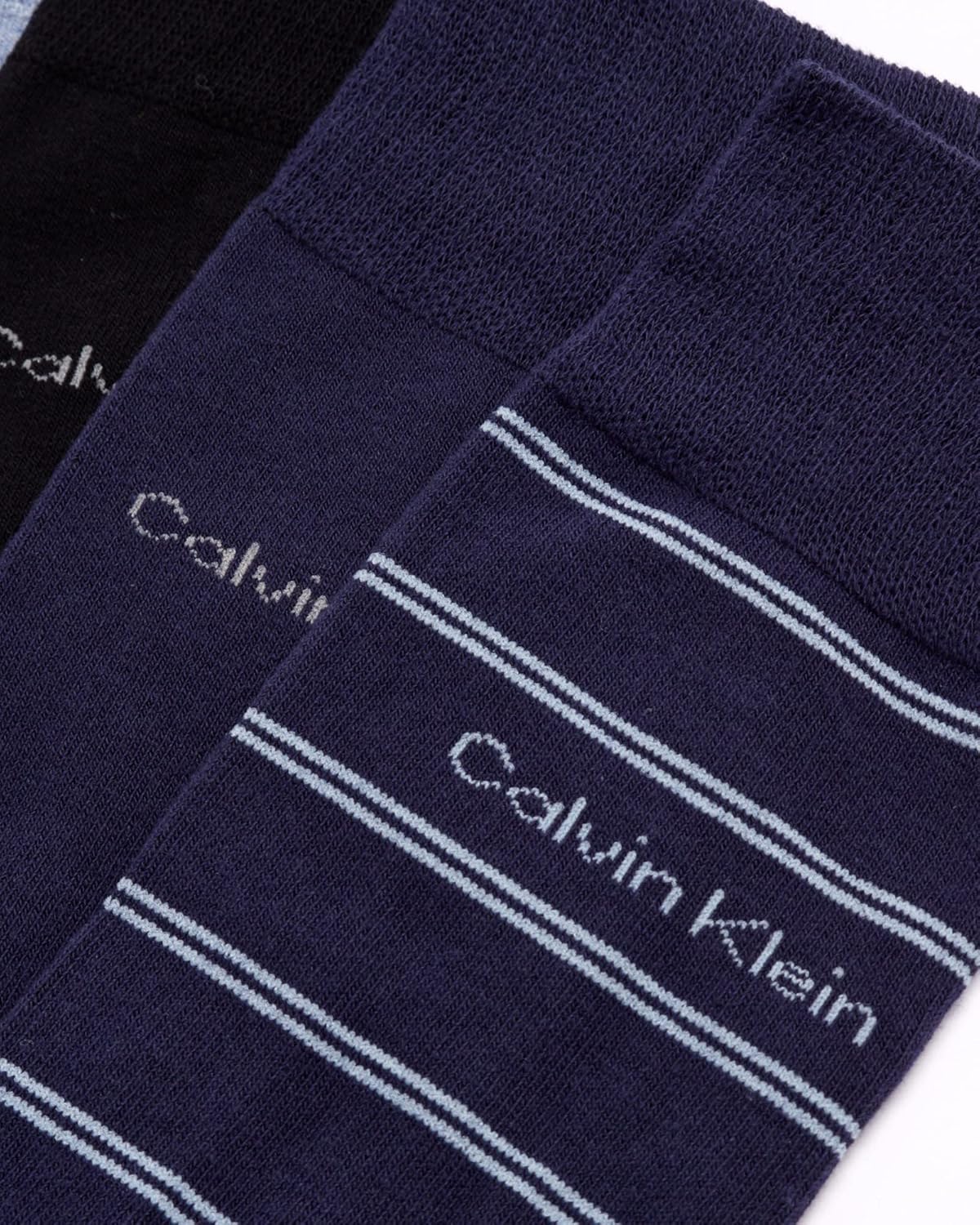 Calvin Klein Men's Dress Socks - 4 Pack Soft Cotton Blend, Striped Crew Socks - Casual Long Work Socks for Men (Sizes: 7-12) image 5