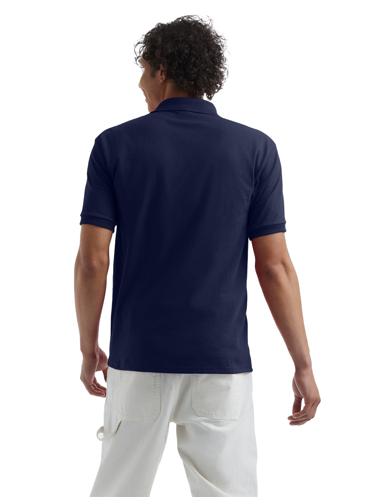 Hanes Men's EcoSmart Polo Shirt, Sizes S-3XL image 2