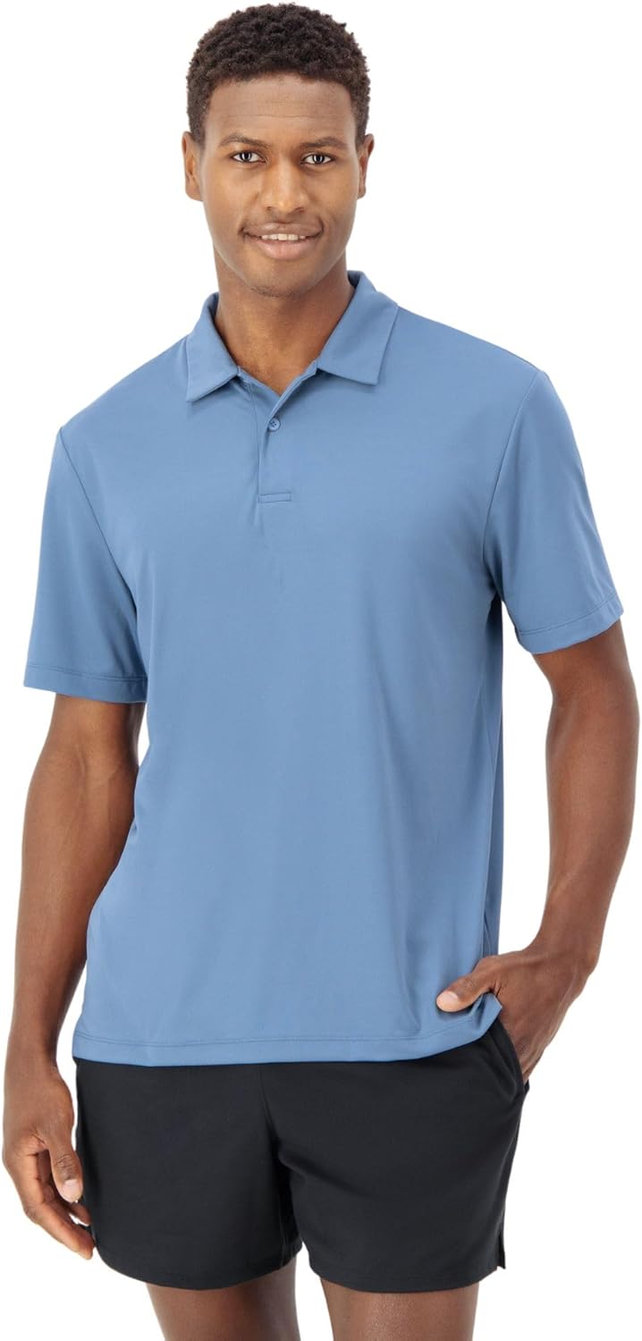 Hanes Moves Performance, Short Sleeve Polo Shirt for Men, Moisture-Wicking image 1