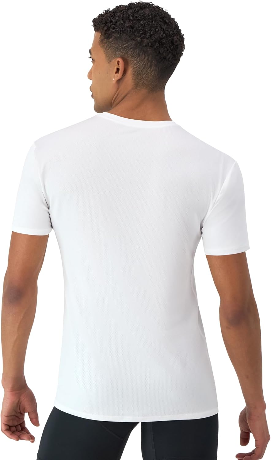 Hanes Men's Moves Breathable Mesh Back T-Shirt, X-Temp Moisture-Wicking Tee, White or Black/Grey, 3-Pack image 3