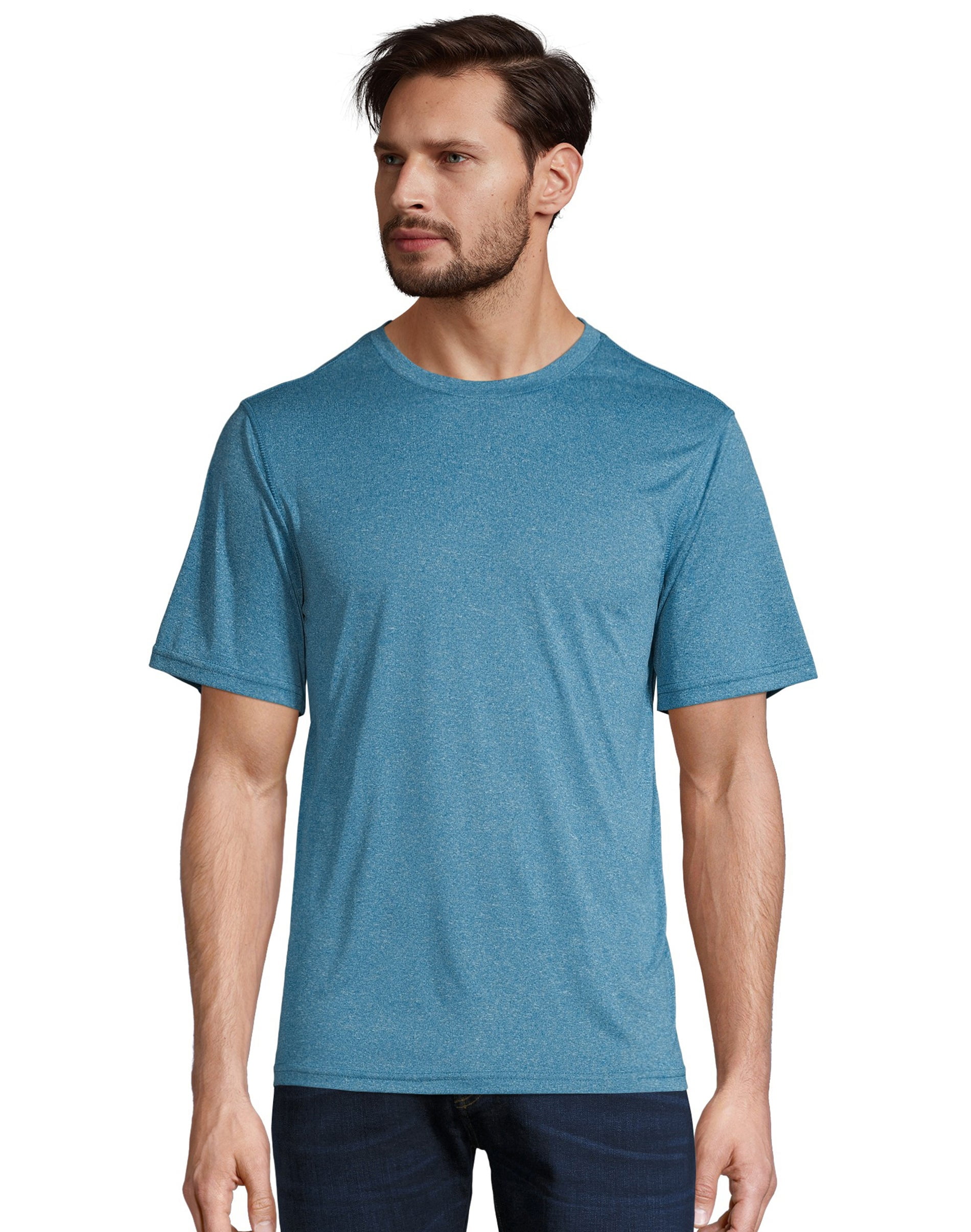 Hanes Sport Men's Performance T-Shirt Blue Oasis Heather L image 1