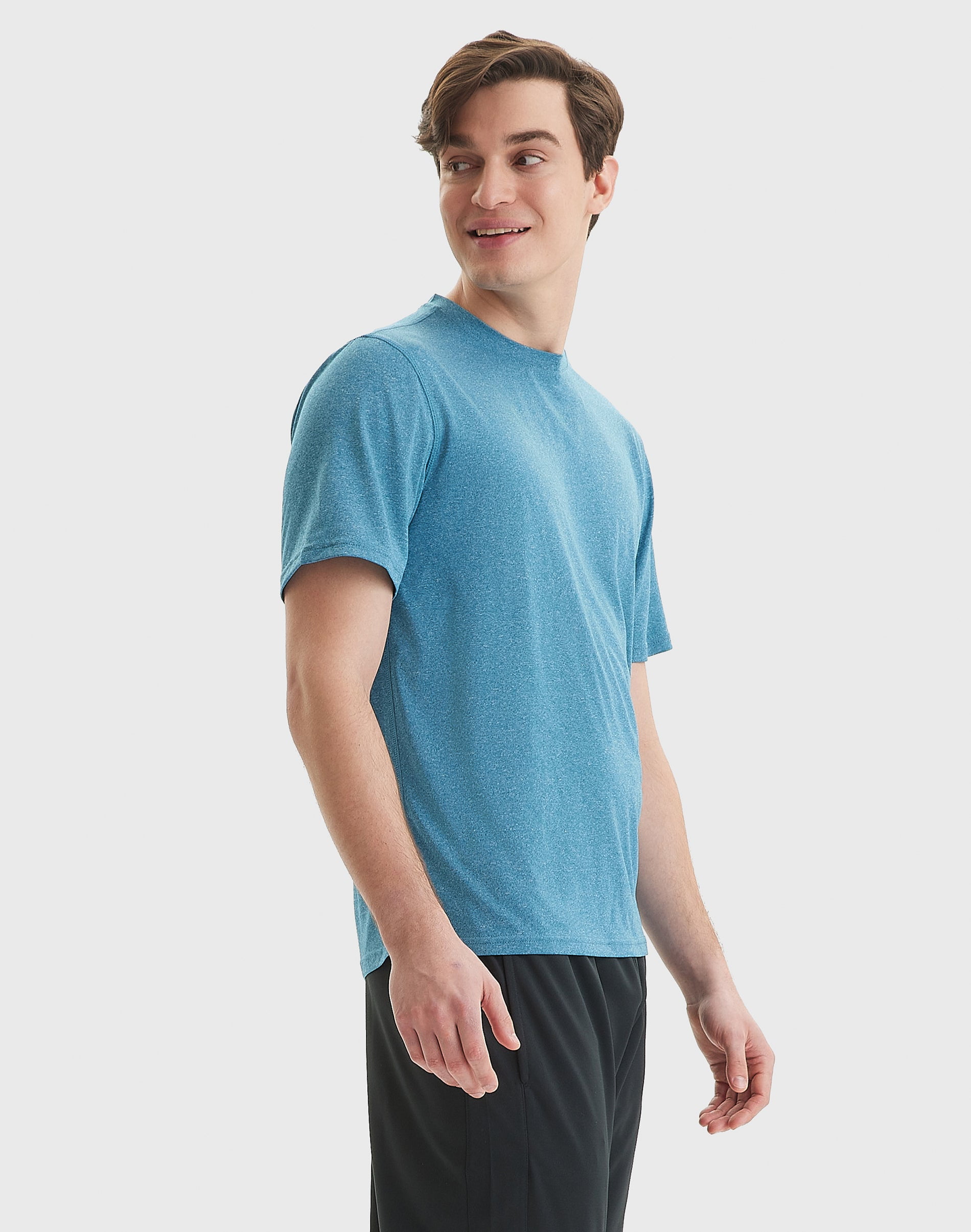 Hanes Sport Men's Performance T-Shirt Blue Oasis Heather L image 2