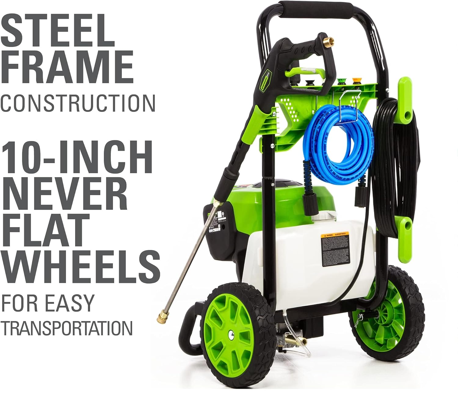 Greenworks 2300 PSI TruBrushless (2.3 GPM) Electric Pressure Washer, 25’ Hose, Quick Connect Wand, 15, 24, 40 Degree Soap and Turbo Nozzle image 6
