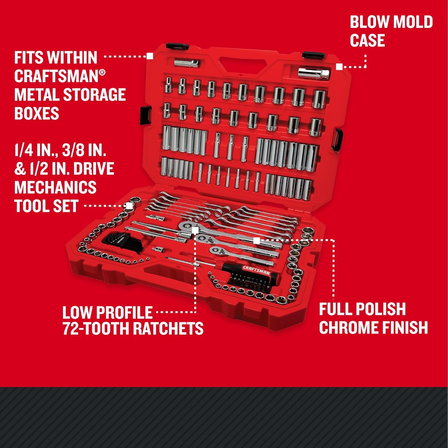 CRAFTSMAN 159 Piece Mechanics Tool Set (CMMT12125) image 2