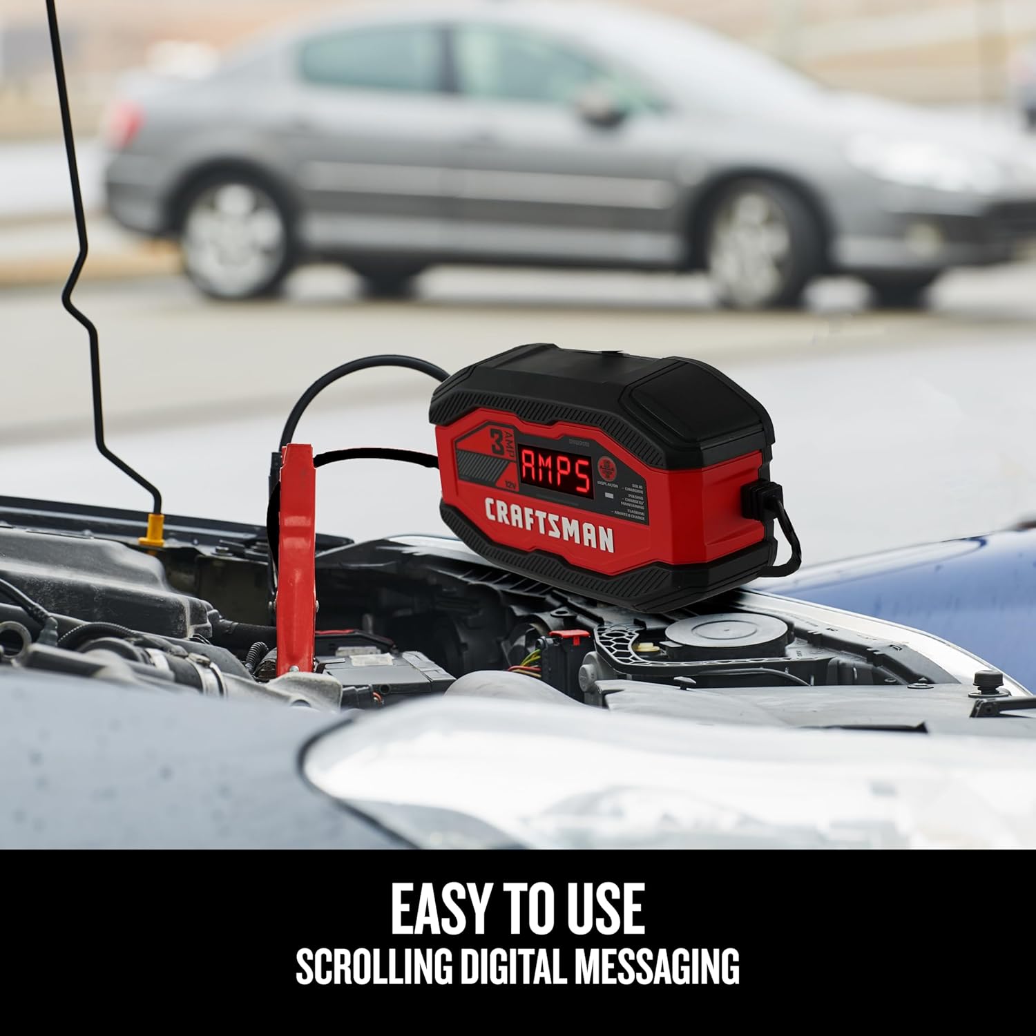 CRAFTSMAN Battery Charger and Maintainer, CMXCESM260, 3-in-1, Fully Automatic, 3 Amps, 12 Volt, for Motorcycle, Car, SUV, Truck and Marine Batteries image 5