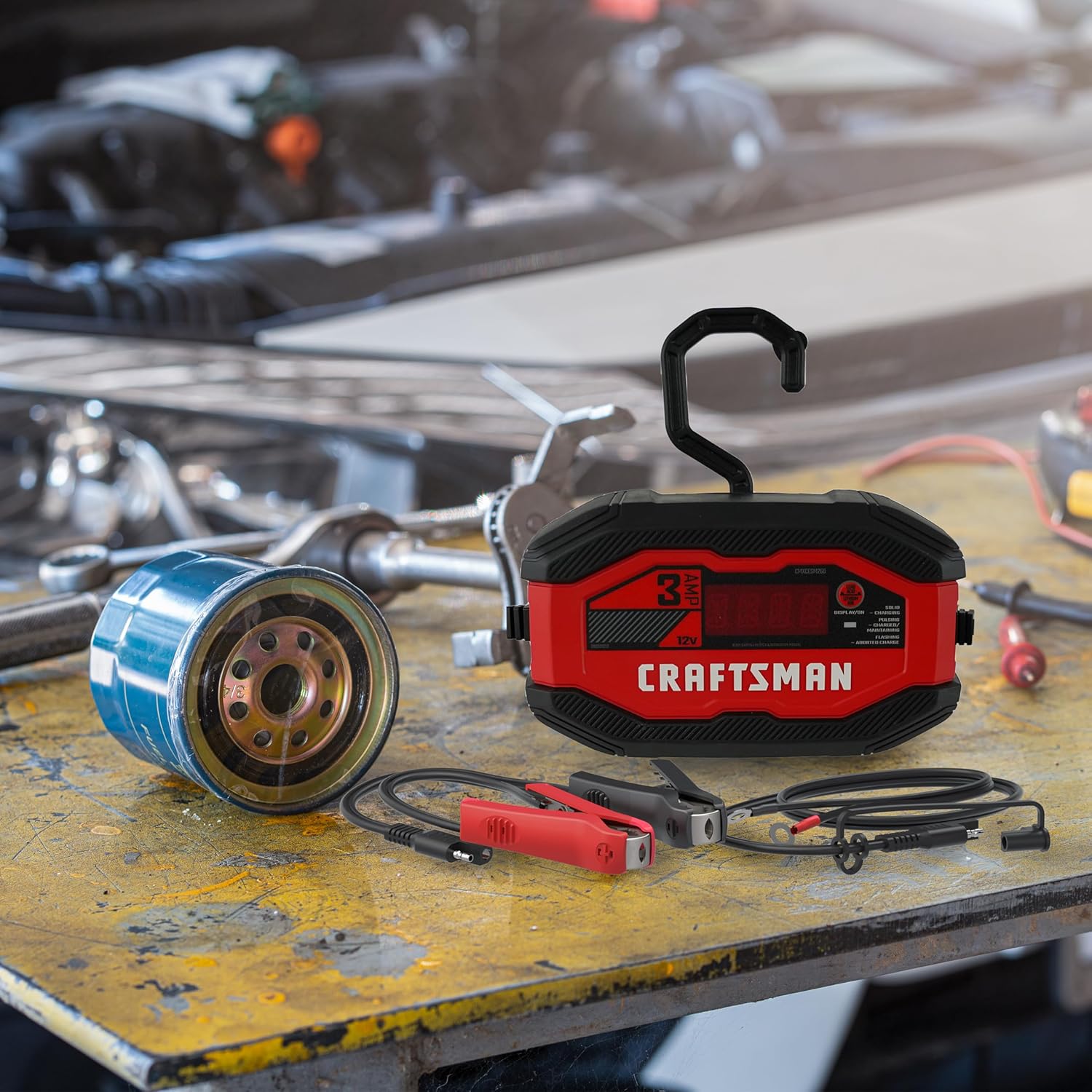 CRAFTSMAN Battery Charger and Maintainer, CMXCESM260, 3-in-1, Fully Automatic, 3 Amps, 12 Volt, for Motorcycle, Car, SUV, Truck and Marine Batteries image 7