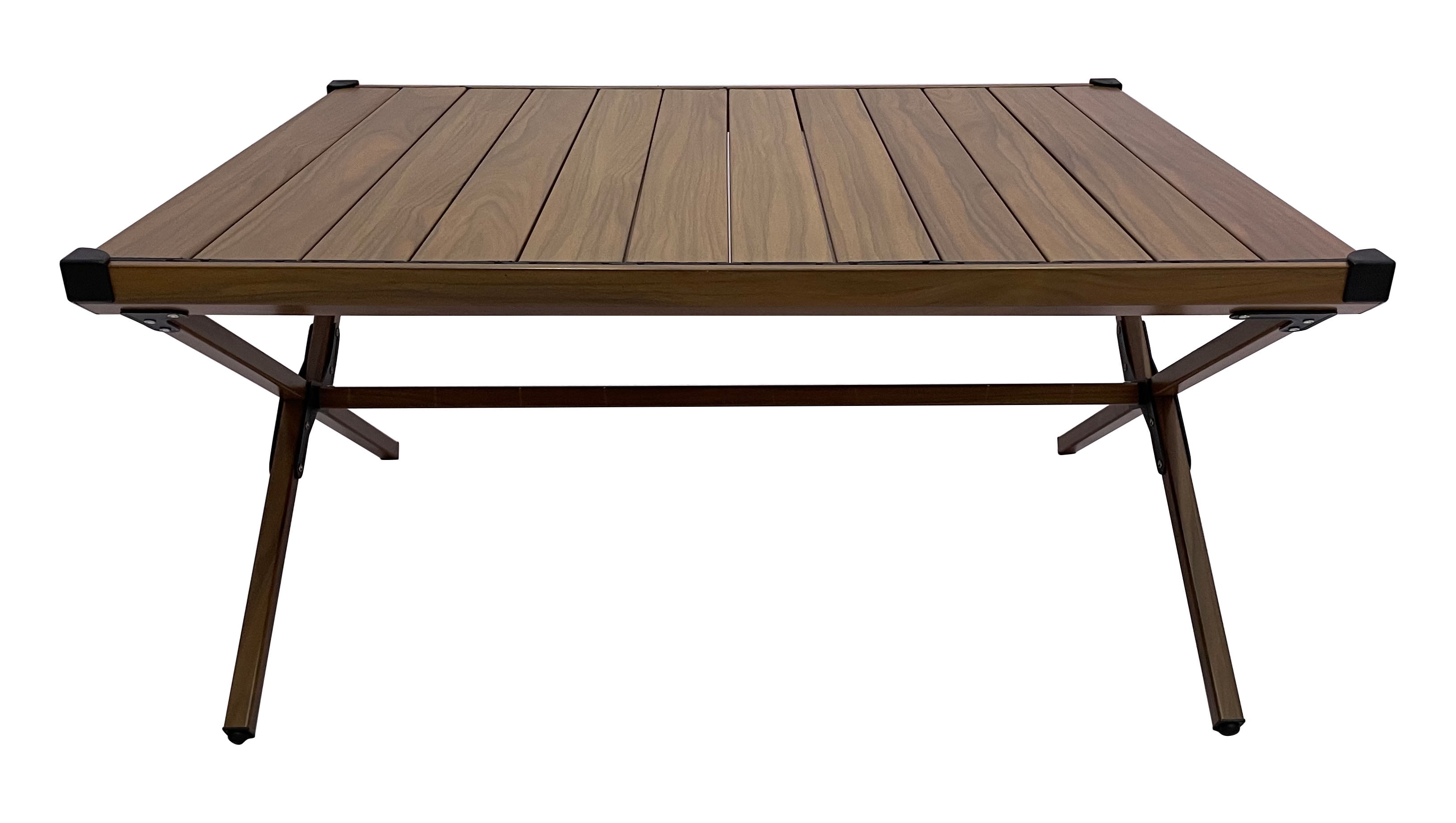 Ozark Trail Aluminum Roll-Top Camping Table, Dark Brown image 3