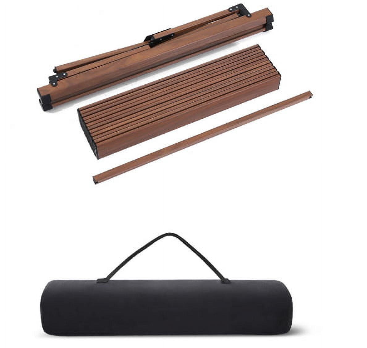 Ozark Trail Aluminum Roll-Top Camping Table, Dark Brown image 5