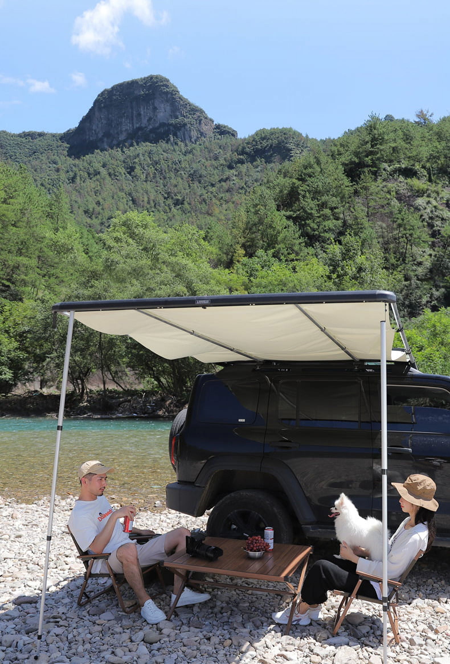 Ozark Trail Aluminum Roll-Top Camping Table, Dark Brown image 7