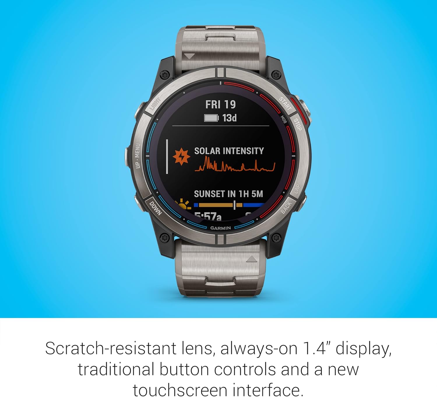 Garmin quatix® 7X Solar Edition, Marine GPS Smartwatch, Solar Charging Capabilities, Durable Watch with Flashlight, Tide Changes and Anchor Drag Alerts, Waypoint Marking image 5