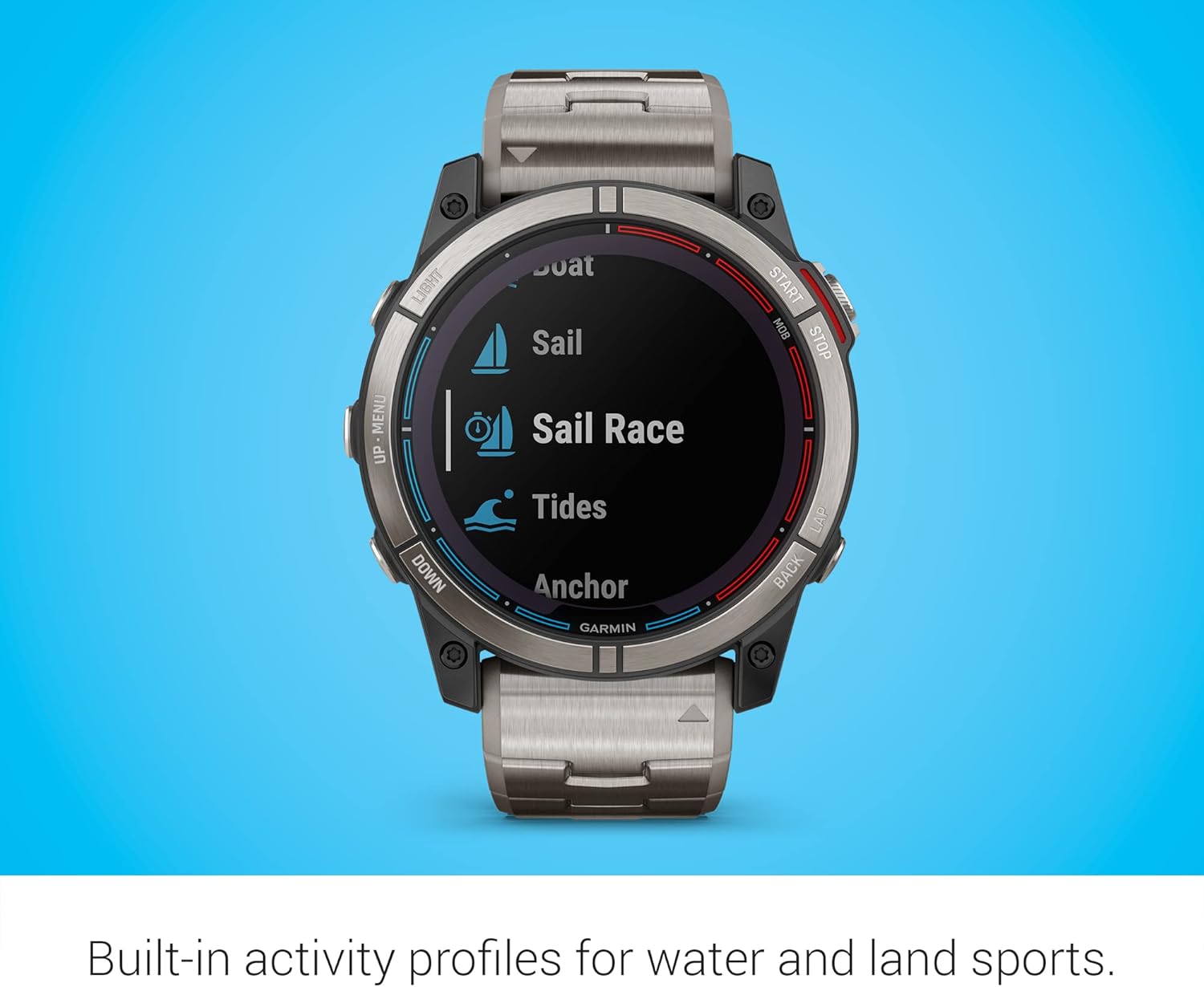 Garmin quatix® 7X Solar Edition, Marine GPS Smartwatch, Solar Charging Capabilities, Durable Watch with Flashlight, Tide Changes and Anchor Drag Alerts, Waypoint Marking image 6