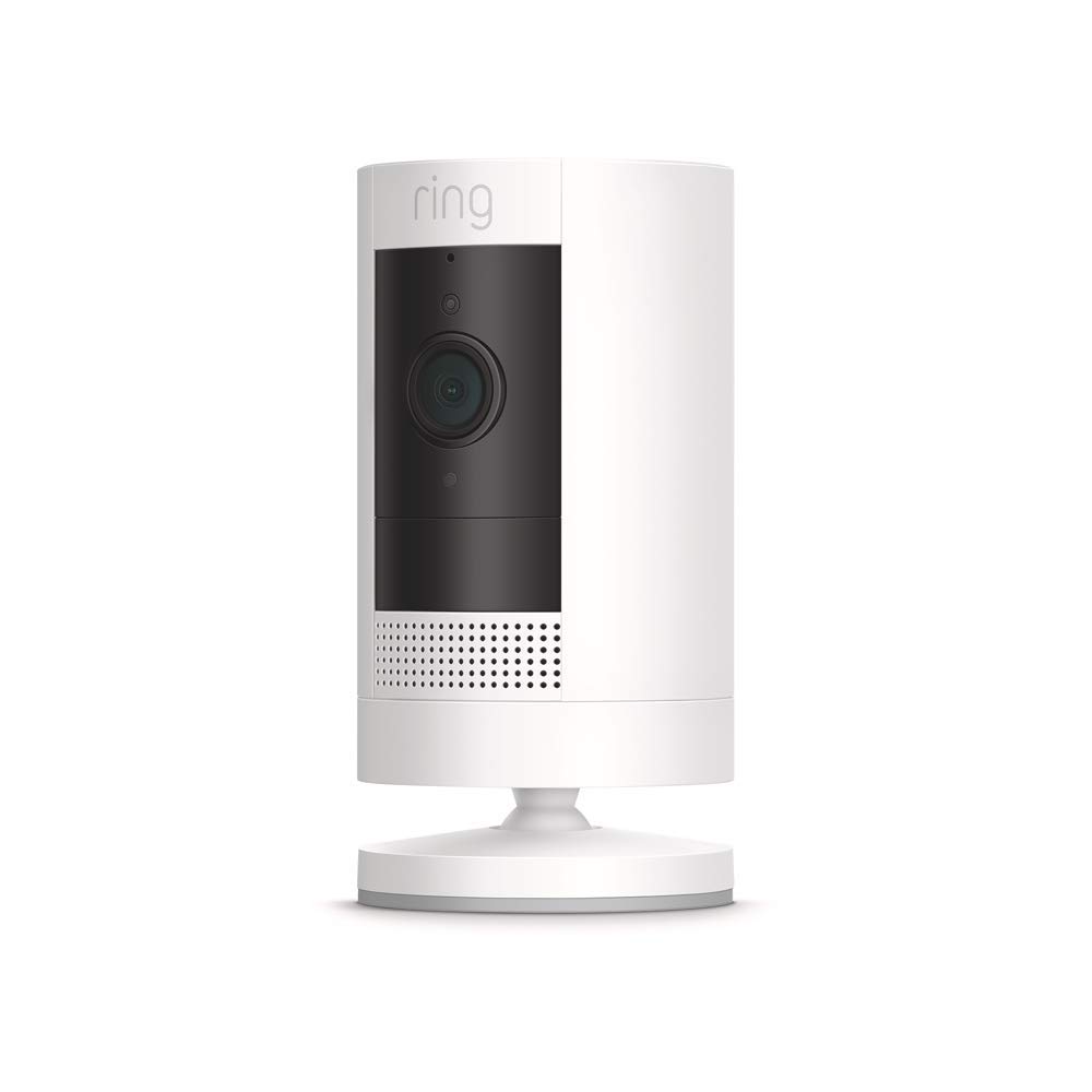 Like-New Ring Stick Up Cam Battery HD security camera with custom privacy controls, Simple setup, Works with Alexa - White image 2