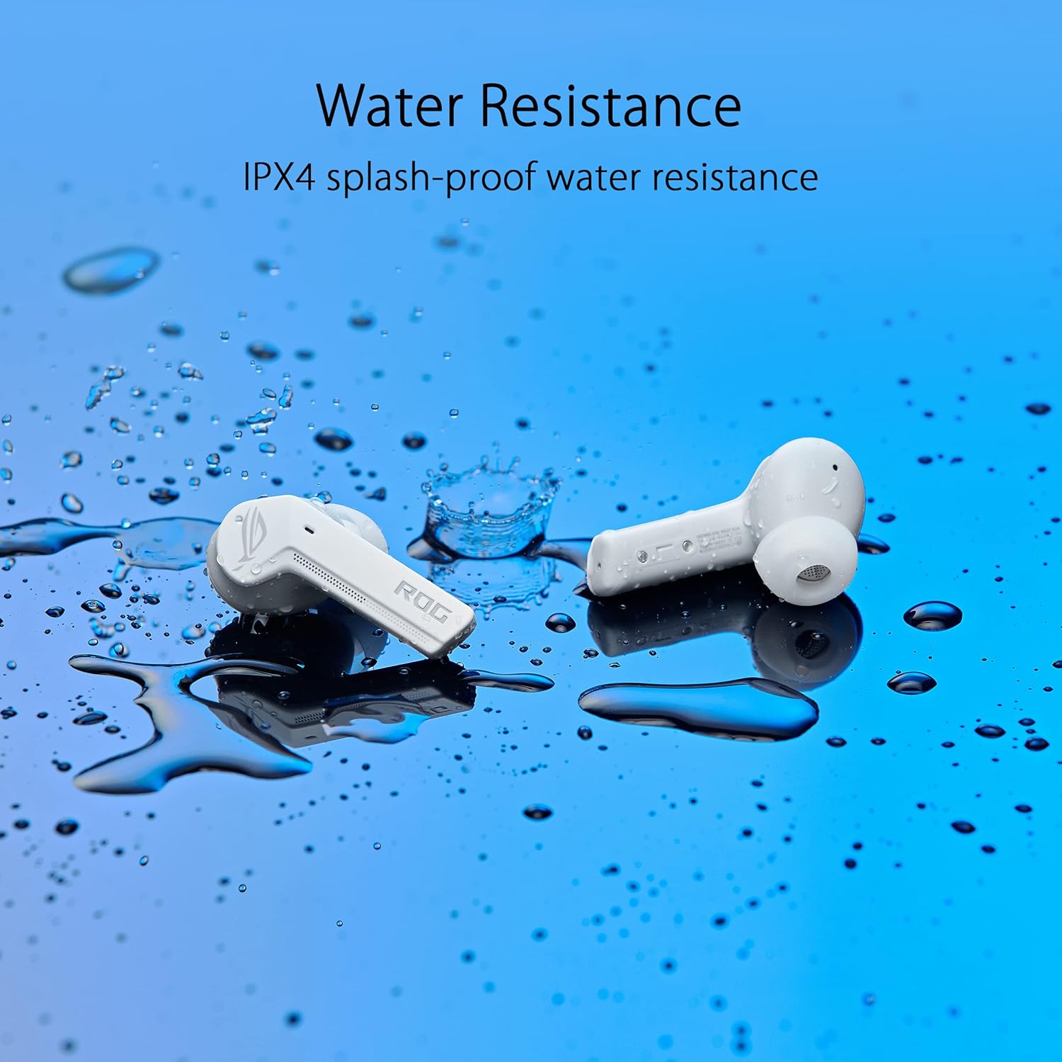 ASUS ROG Cetra True Wireless Gaming Headphones (Low-Latency Bluetooth Earbuds, Active Noise Cancelation, 27-Hour Battery Life, IPX4 Water Resistance, Wireless Charging)- White image 8