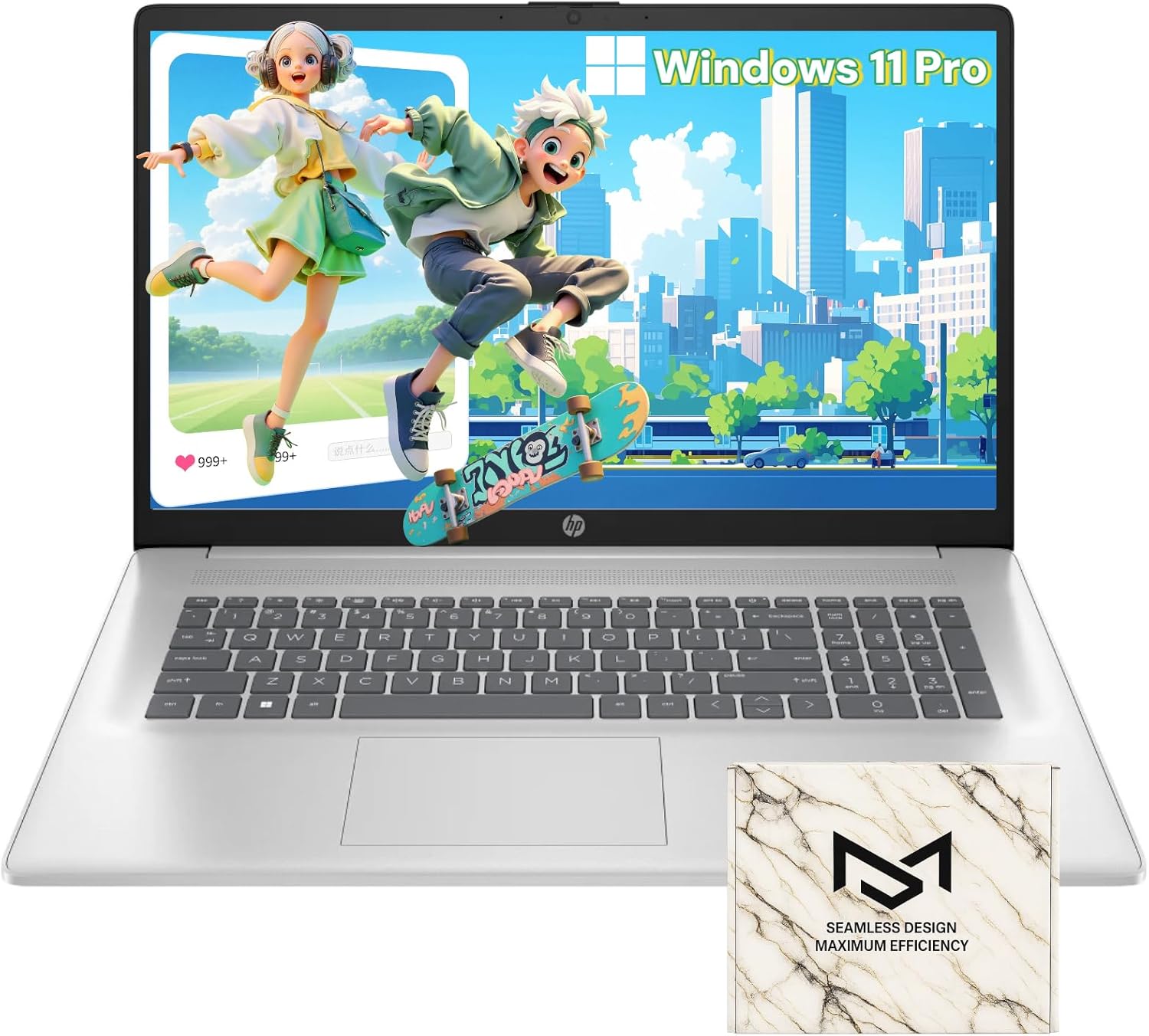 HP Flagship 17 Laptop Computer - 17.3" HD+ Screen, Intel 10-Core i5-1334U, Intel Graphics, 64 GB RAM, 1 TB SSD, Backlit Keyboard, Wi-Fi 6, Windows 11 Pro + Free MS Office for Study and Business Work image 1