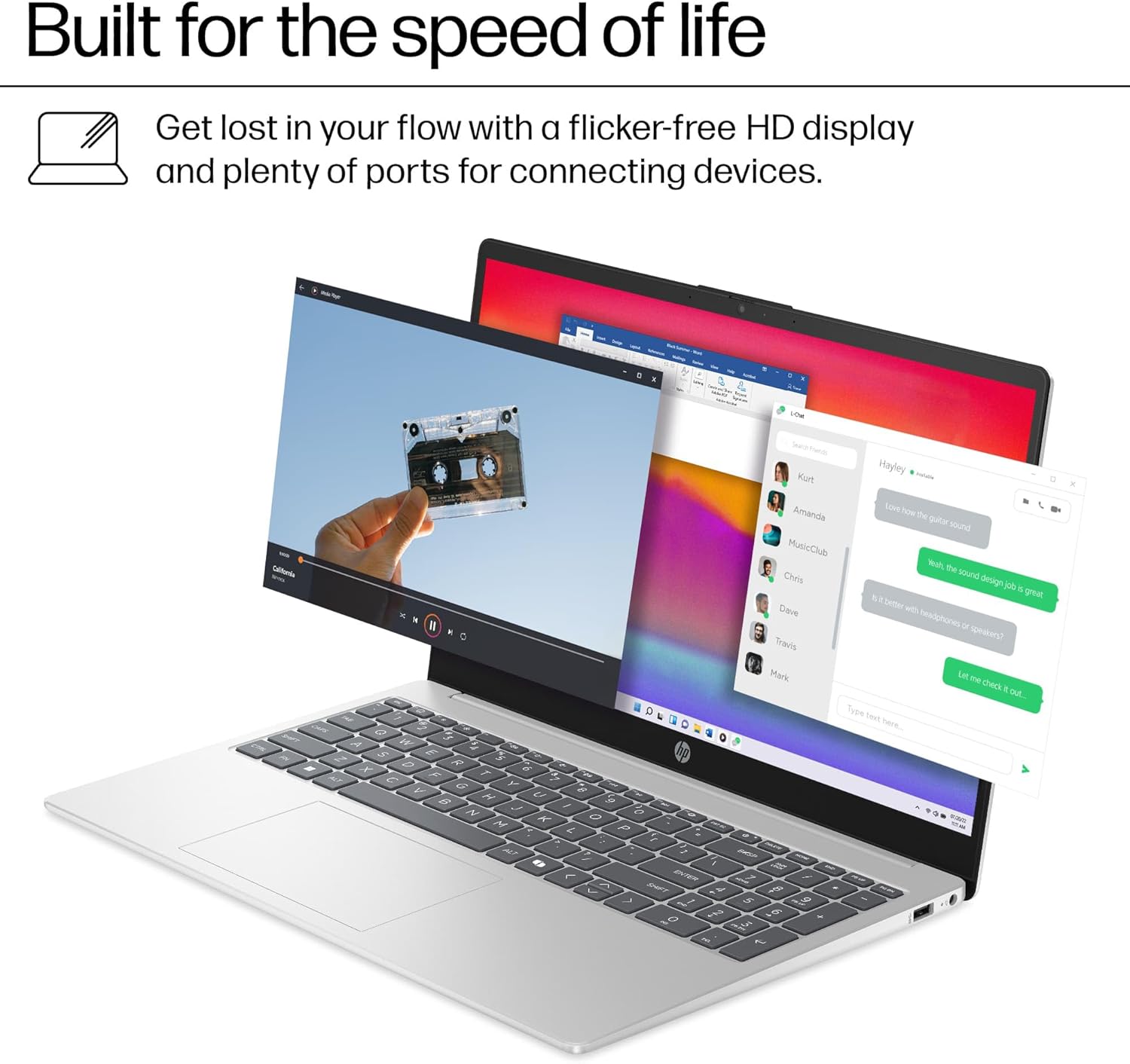 HP Laptop Computer 15.6" Touchscreen for Student Home Study and Business, 32GB DDR4 RAM, 1TB PCIe SSD, WiFi 6, Bluetooth 5.3, Windows 11 Pro, Intel i3-1315U (Beat i5-1155G7), BEF-ectoy USB C Hub image 5