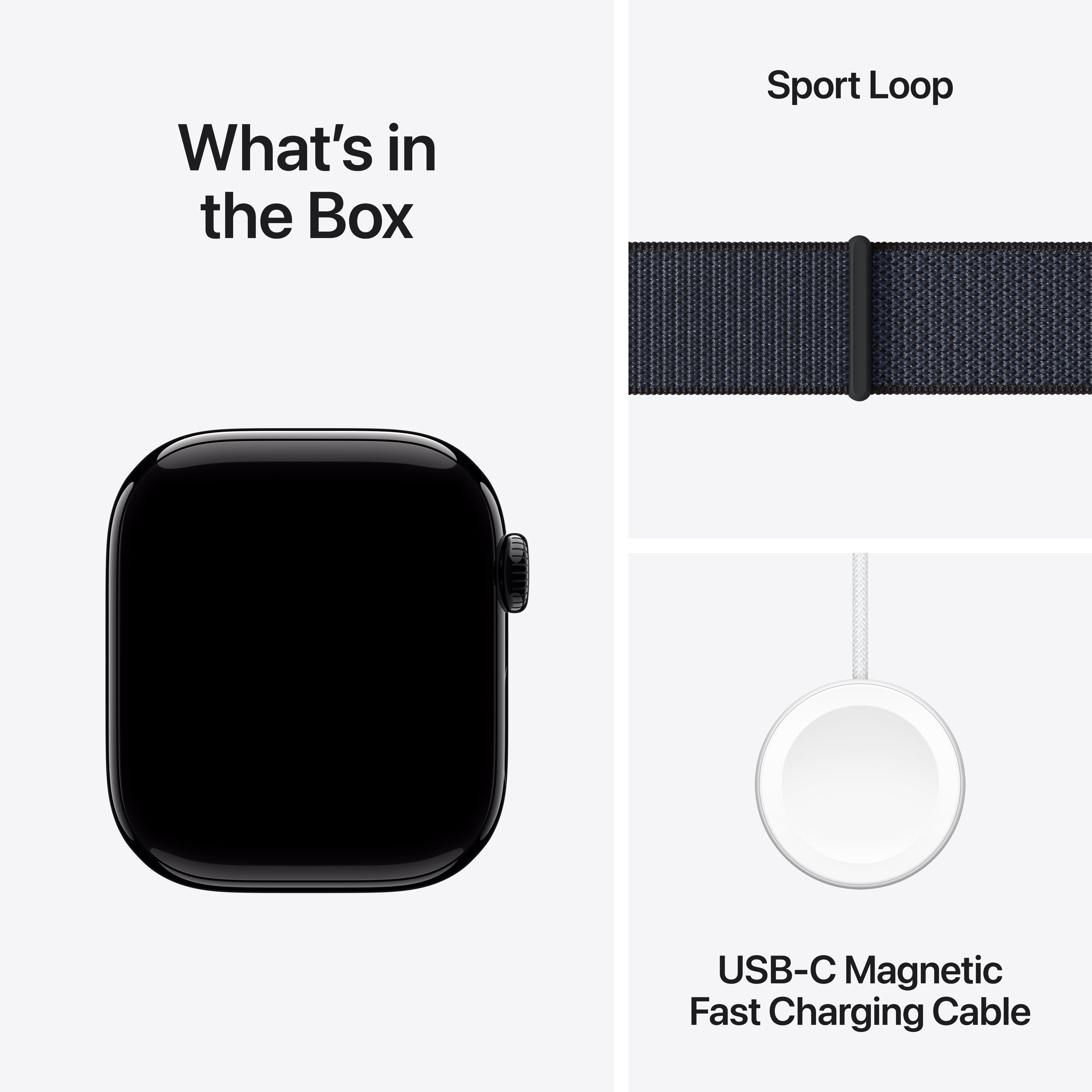 Apple Watch Series 10 GPS 46mm Jet Black Aluminum Case with Ink Sport Loop image 9