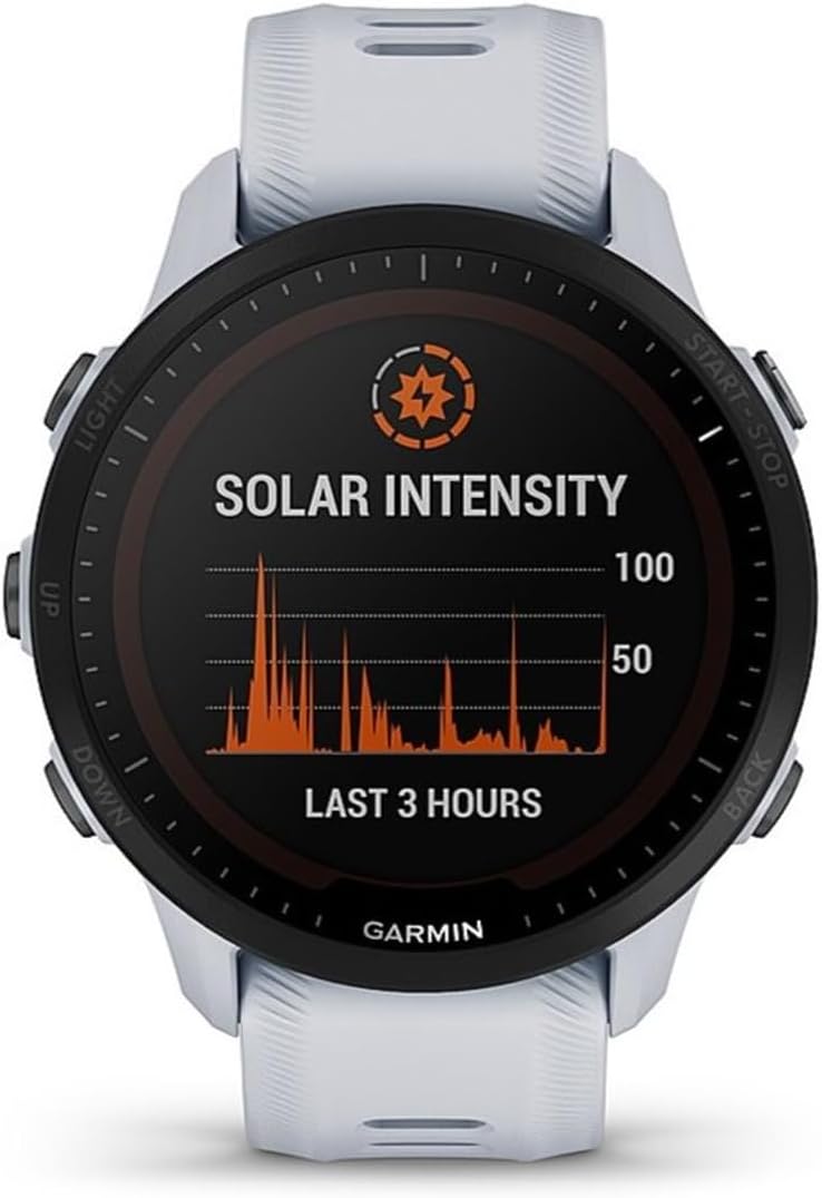Garmin Forerunner® 955, GPS Running Smartwatch, Tailored to Triathletes, Long-Lasting Battery, Whitestone image 4
