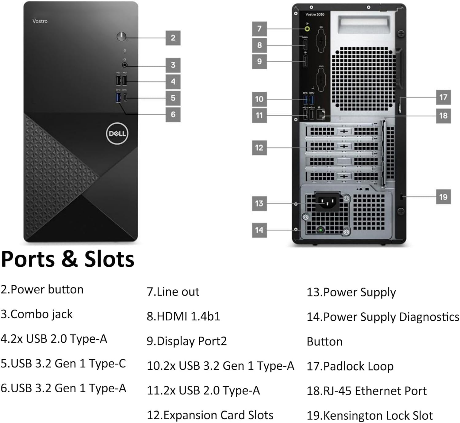 Dell Tower PC Desktop Computer for Home Business Student, 14th Gen Intel Core i3-14100 (Beat i5-12400), 32GB DDR5 RAM, 1TB PCIe SSD, WiFi 6, Bluetooth, DisplayPort, HDMI, KB & Mouse, Windows 11 Pro image 6