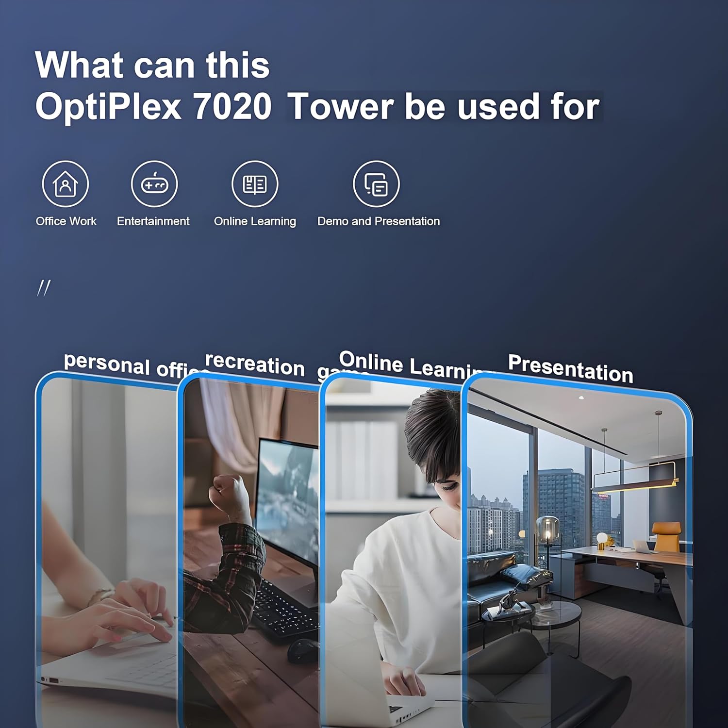 Dell Tower PC Desktop Computer for Home Business Student, 14th Gen Intel Core i3-14100 (Beat i5-12400), 32GB DDR5 RAM, 1TB PCIe SSD, WiFi 6, Bluetooth, DisplayPort, HDMI, KB & Mouse, Windows 11 Pro image 8