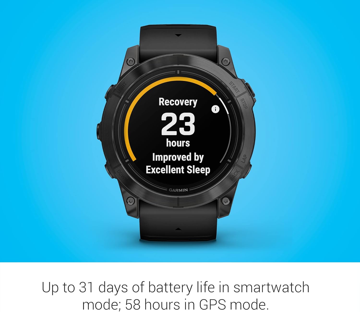 Garmin epix Pro (Gen 2), 51mm, High Performance Smartwatch, Advanced Training Technology, Built-in Flashlight, Black image 3