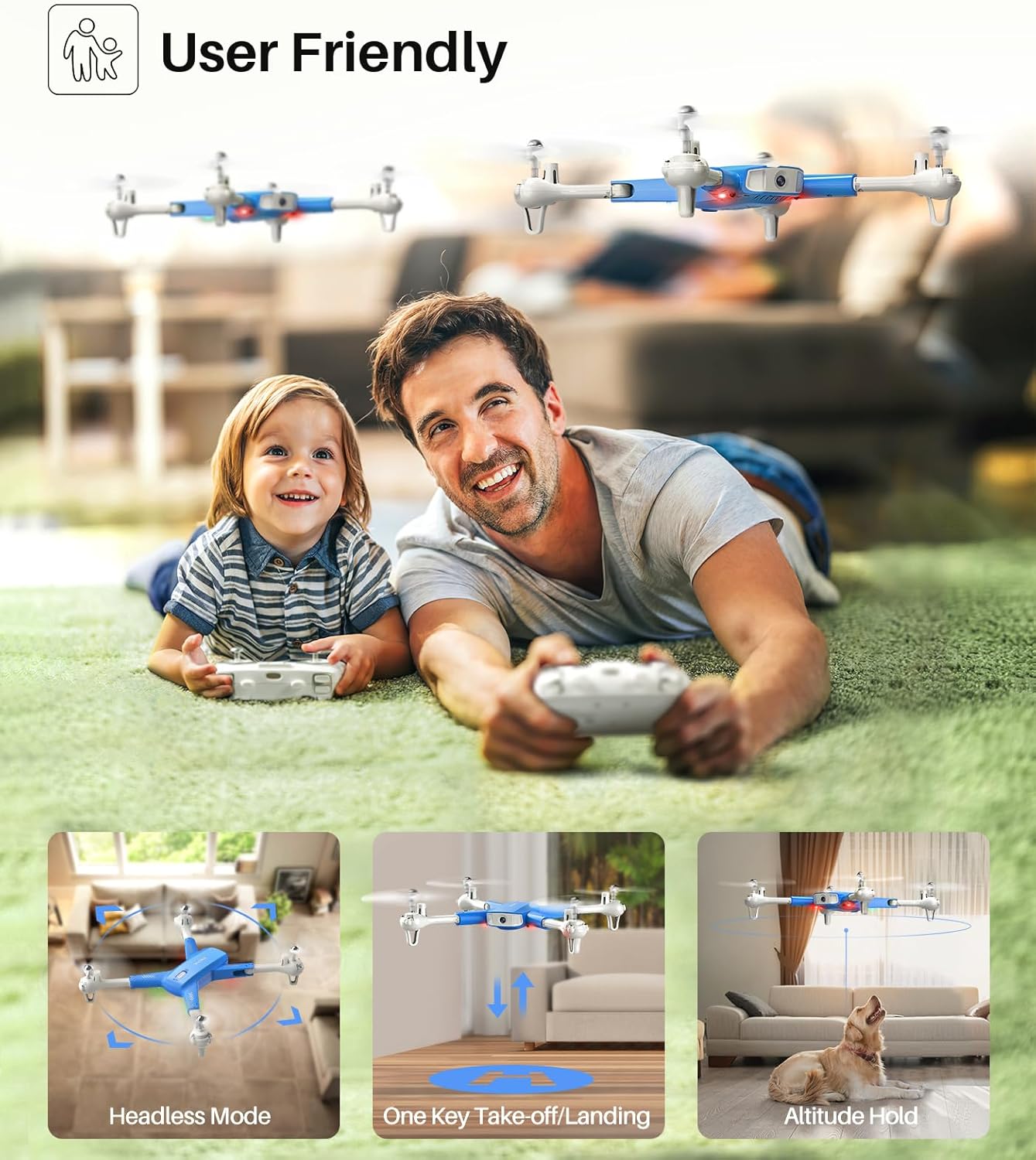 SYMA Drone with Camera for Adults Kids,1080P FPV Camera RC Quadcopter with Altitude Hold, One Key Start, 3D Flips, 2 Batteries Remote Control Helicopter Flying Toys Gifts for Boys Girls image 3