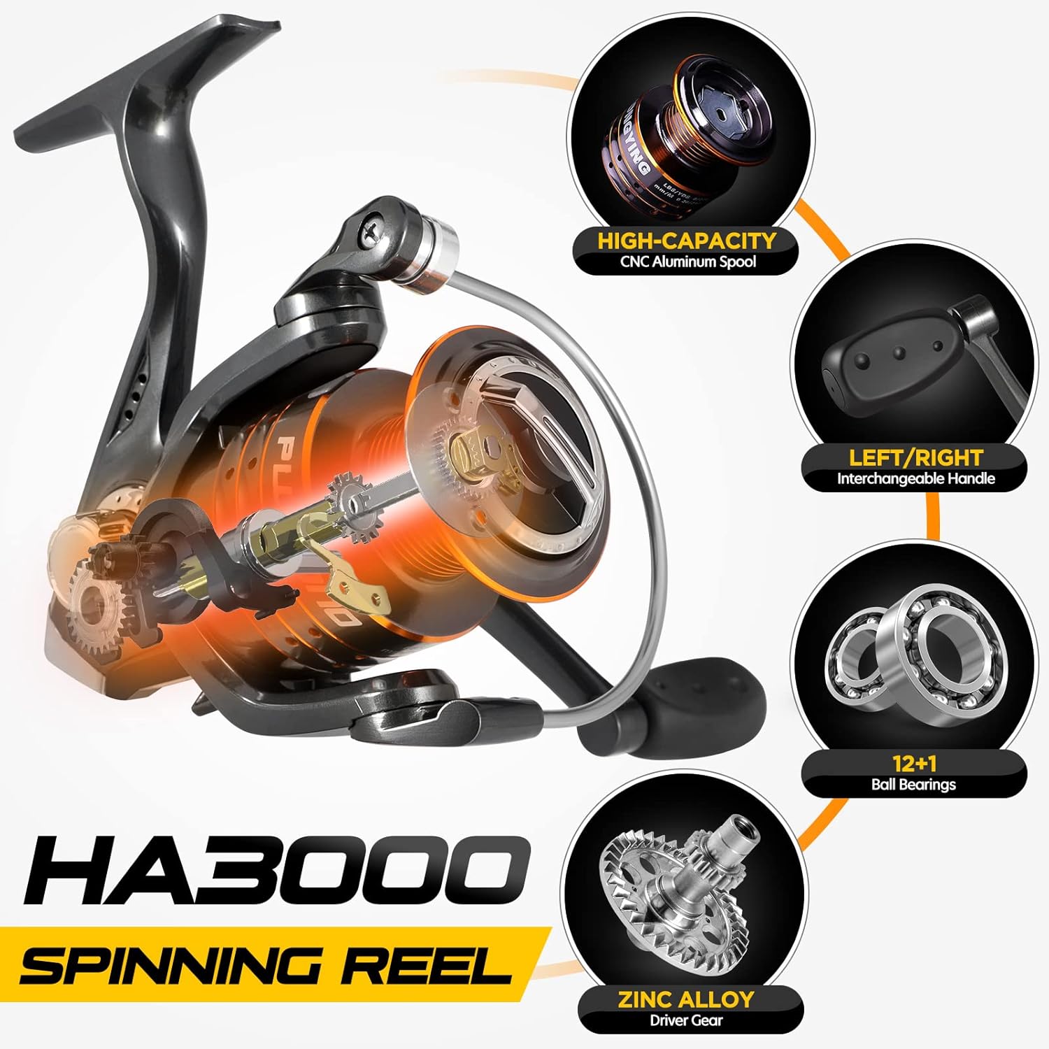 PLUSINNO Fishing Rod and Reel Combos Carbon Fiber Telescopic Fishing Pole with Reel Combo Sea Saltwater Freshwater Kit Fishing Rod Kit image 5