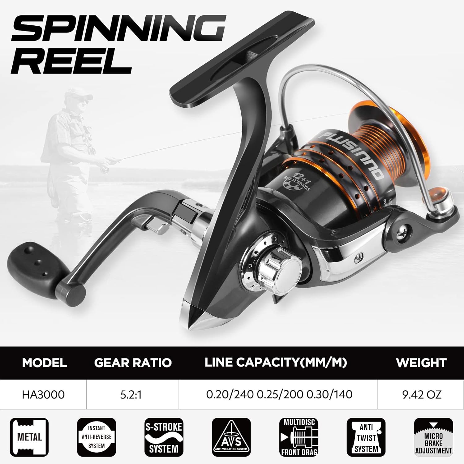 PLUSINNO Fishing Rod and Reel Combos Carbon Fiber Telescopic Fishing Pole with Reel Combo Sea Saltwater Freshwater Kit Fishing Rod Kit image 6