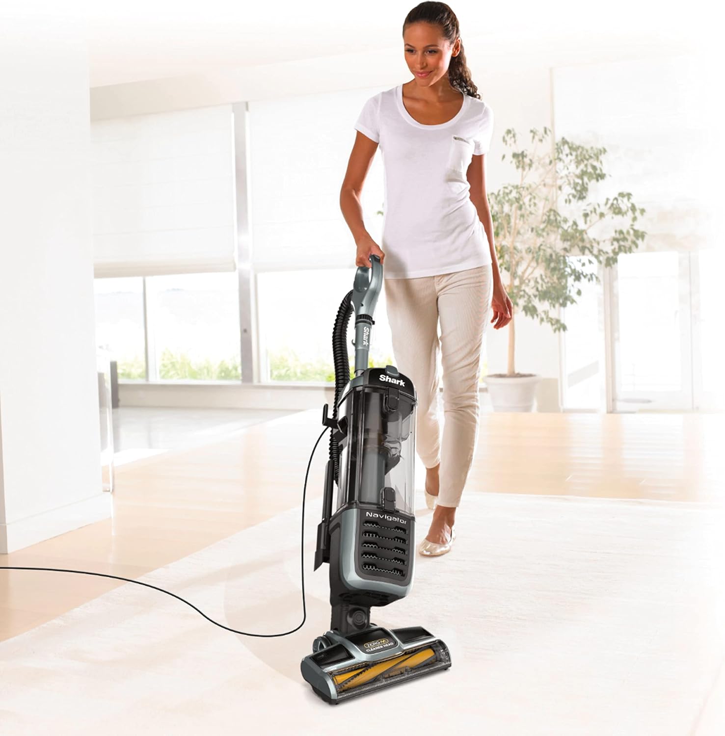 Shark ZU62 Navigator Zero-M Self-Cleaning Brushroll Pet Pro Upright Vacuum, Pewter Grey Metallic image 2