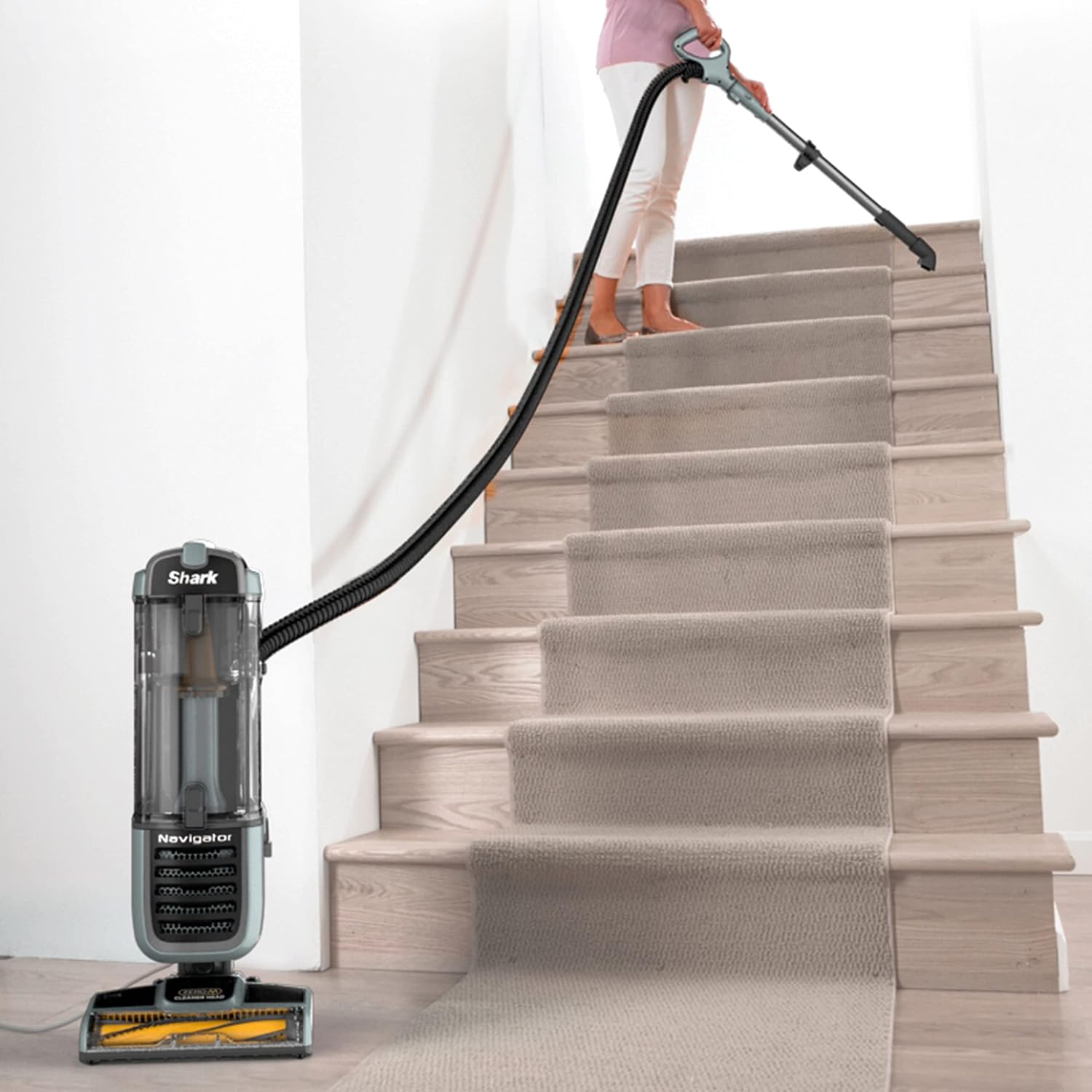 Shark ZU62 Navigator Zero-M Self-Cleaning Brushroll Pet Pro Upright Vacuum, Pewter Grey Metallic image 4