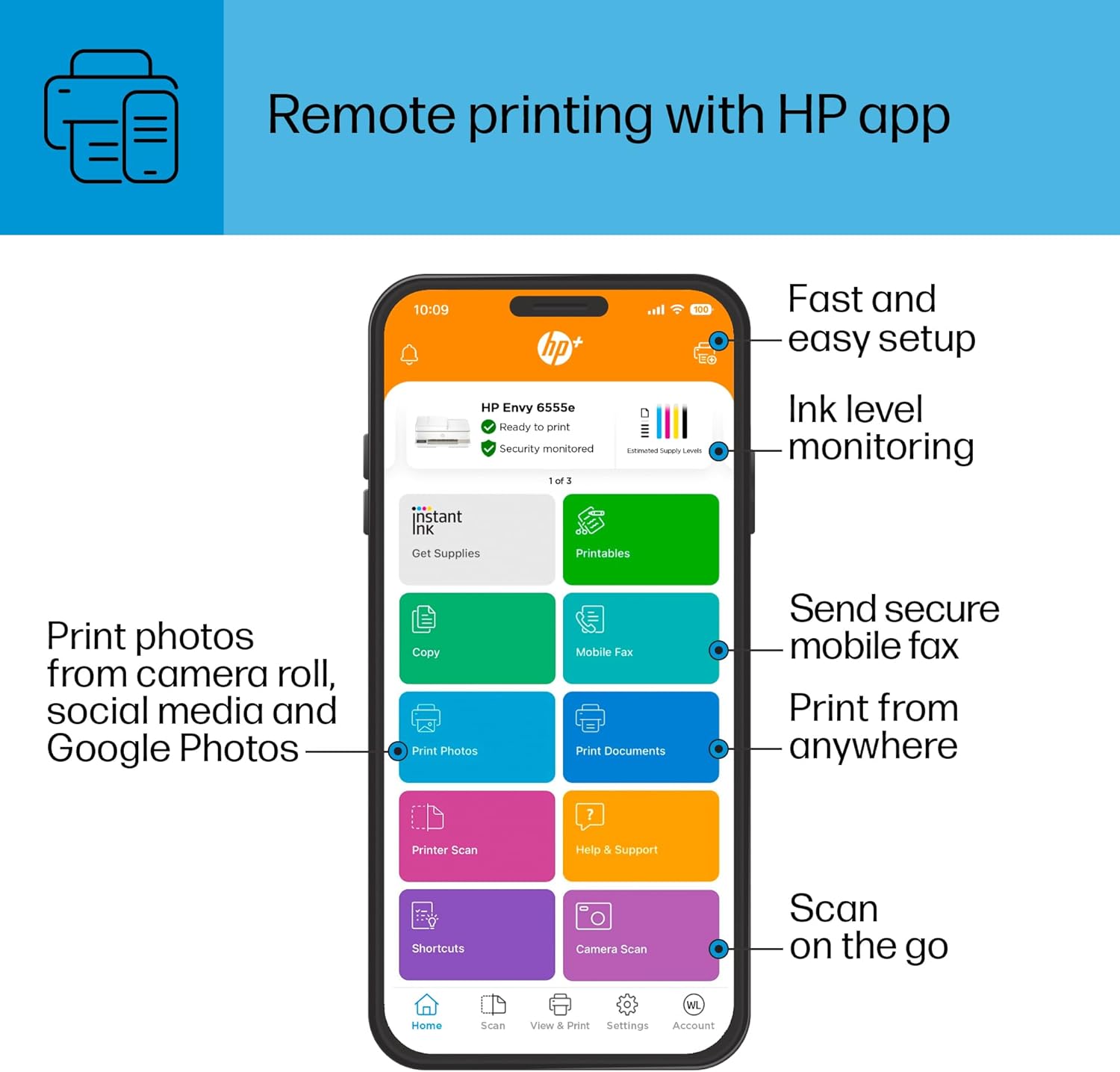 HP Envy 6555e Wireless All-in-One Color Inkjet Printer, Print, scan, Copy, Duplex Printing Best-for-Home, 3 month Instant Ink trial included (714N5A) image 14