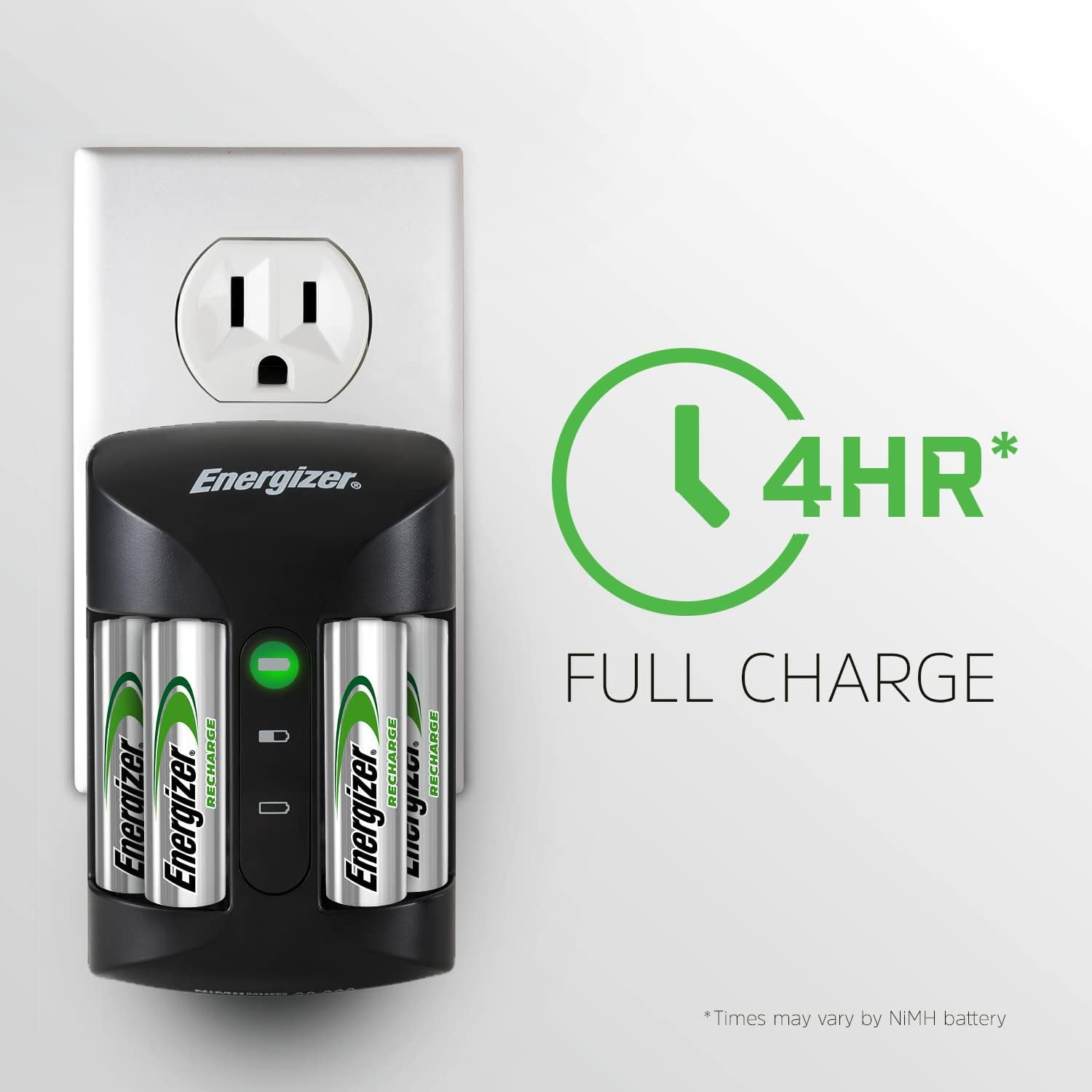 Energizer Recharge Pro Rechargeable AAA and AA Battery Charger With 4 NiMh Rechargeable AA Batteries, Provides a Full Charge in 3 Hours image 4
