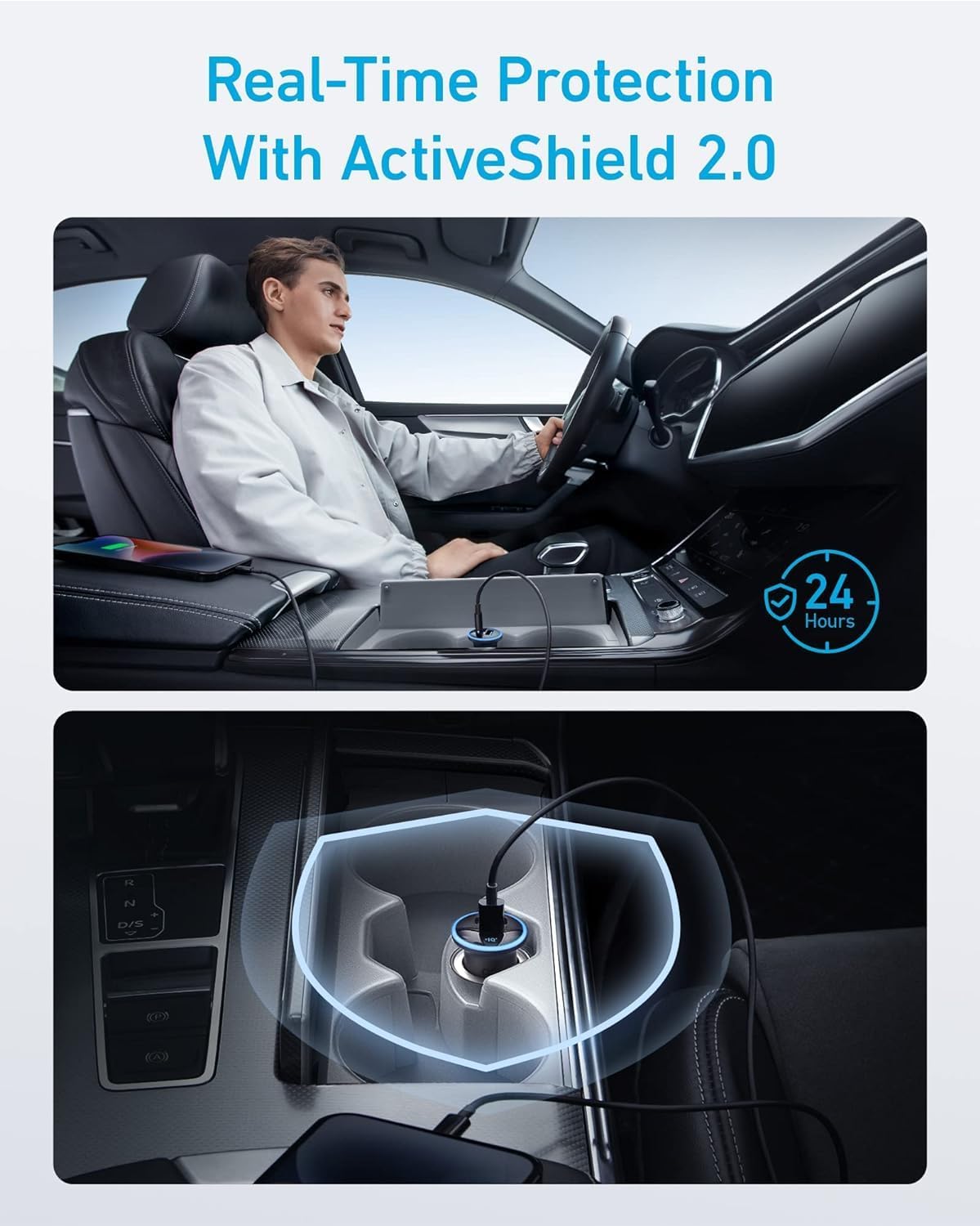 Anker 323 USB-C Car Charger Adapter, 52.5W Cigarette Lighter Charger with 30W PowerIQ 3.0 Fast Charging for iPhone 15/15 Pro Max, 14/13/12 Series, Galaxy S23/22, Pixel image 5