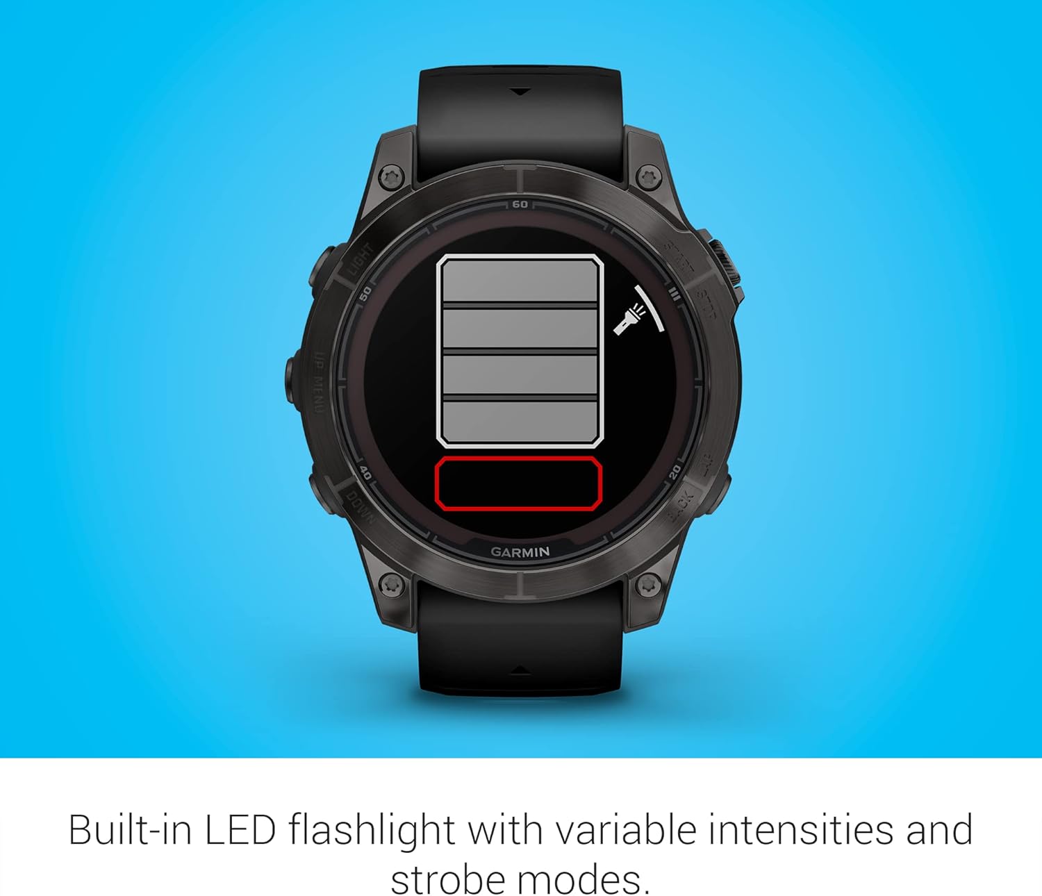 Garmin fēnix 7 Pro Sapphire Solar, Multisport GPS Smartwatch, Built-in Flashlight, Solar Charging Capability, Black image 6