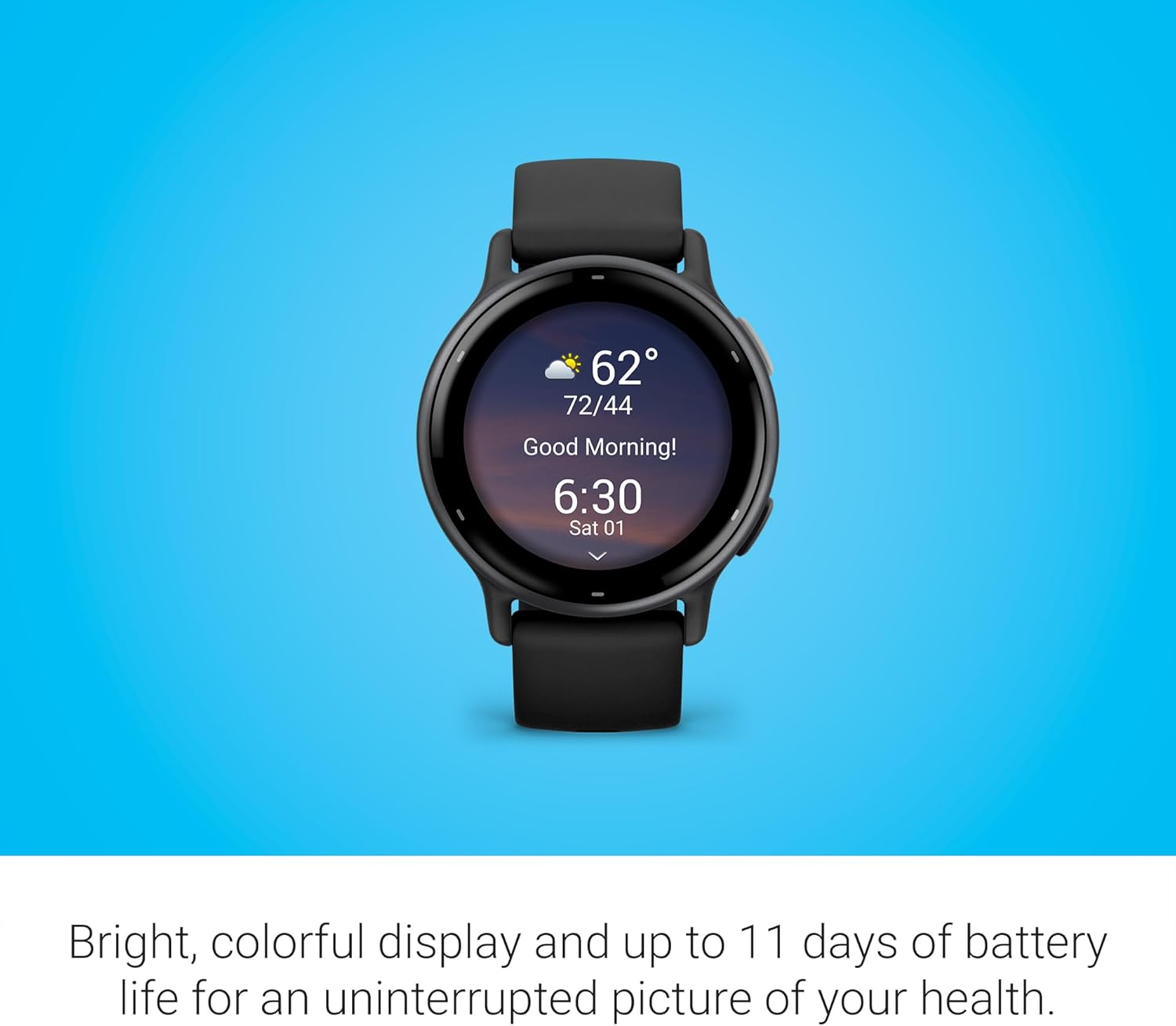 Garmin vívoactive 5, Health and Fitness GPS Smartwatch, AMOLED Display, Up to 11 Days of Battery, Black image 3