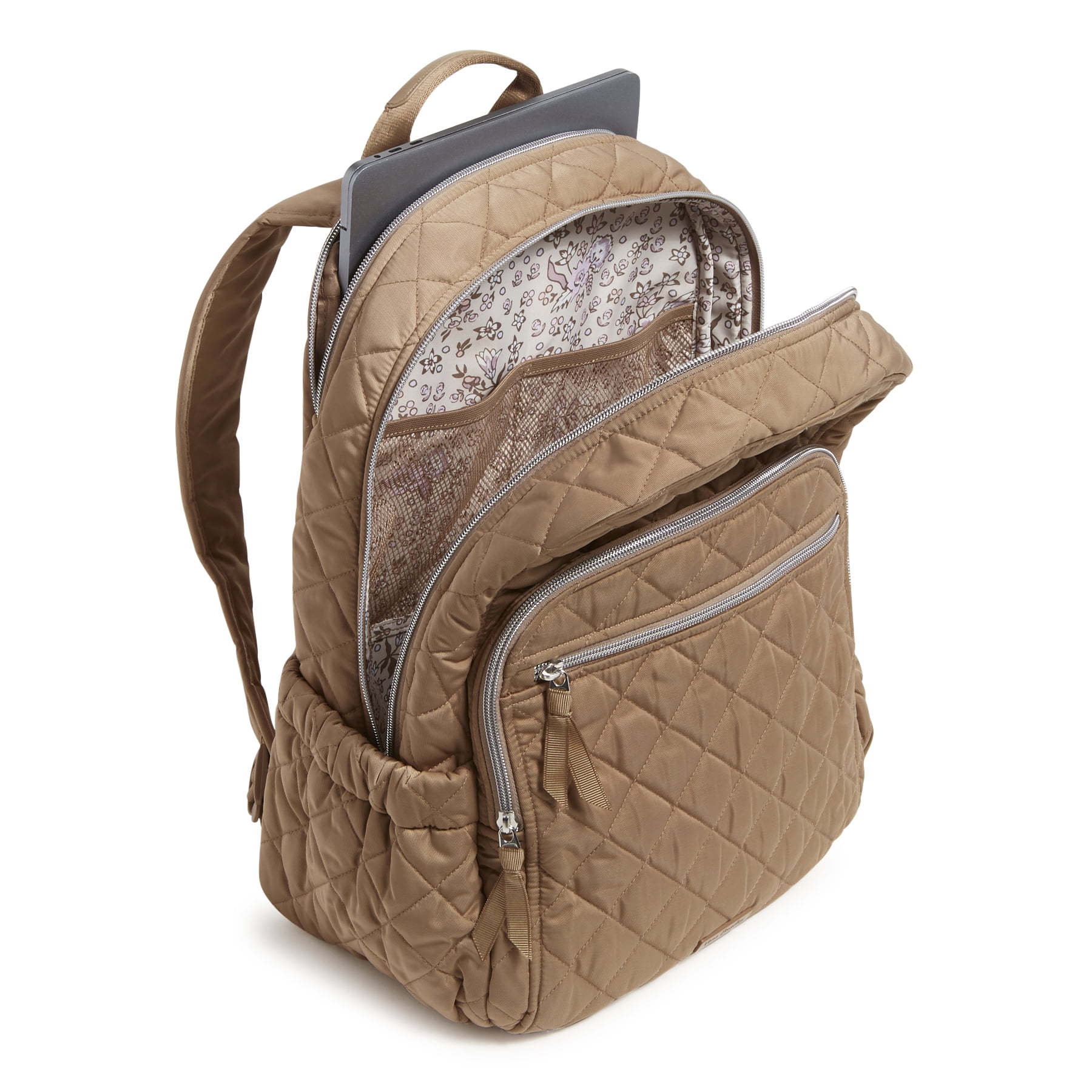 Vera Bradley Women's Performance Twill Campus Backpack Meadowlark Tan image 3