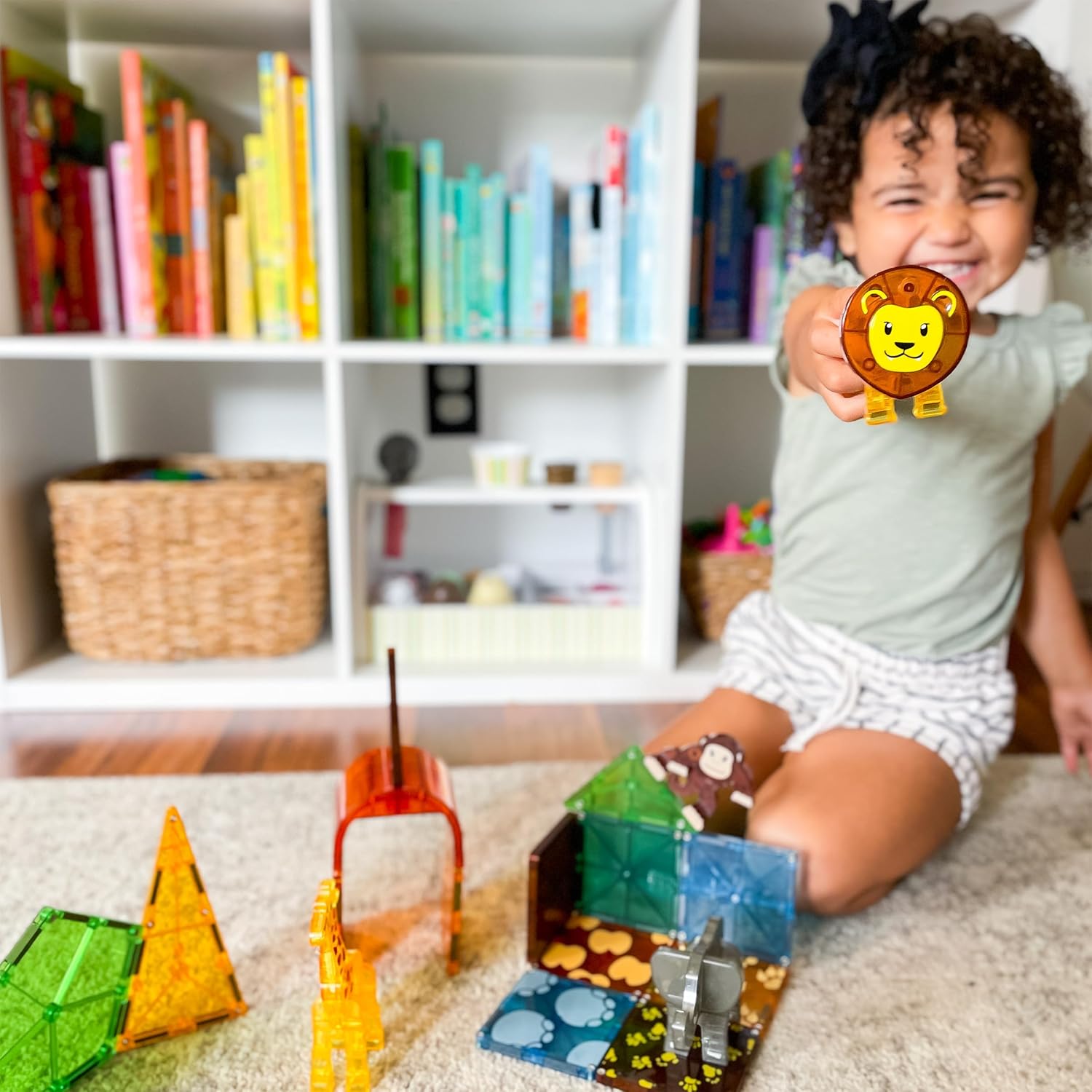 MAGNA-TILES Safari Animals 25-Piece Magnetic Construction Set, The ORIGINAL Magnetic Building Brand image 3