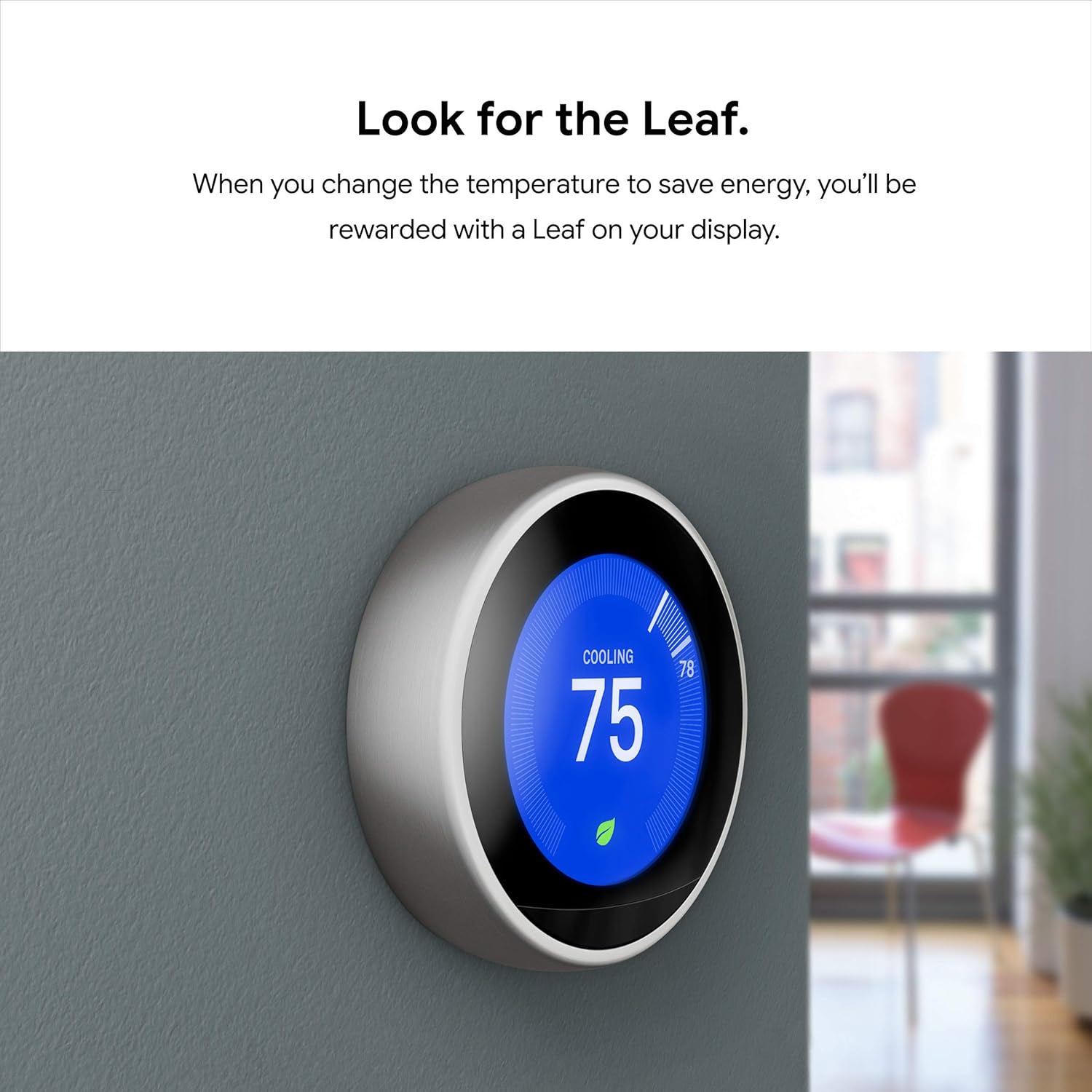 Google Nest Learning Thermostat - 3rd Gen (2015) - Programmable Smart Thermostat for Home - Works with Alexa - Stainless Steel image 10