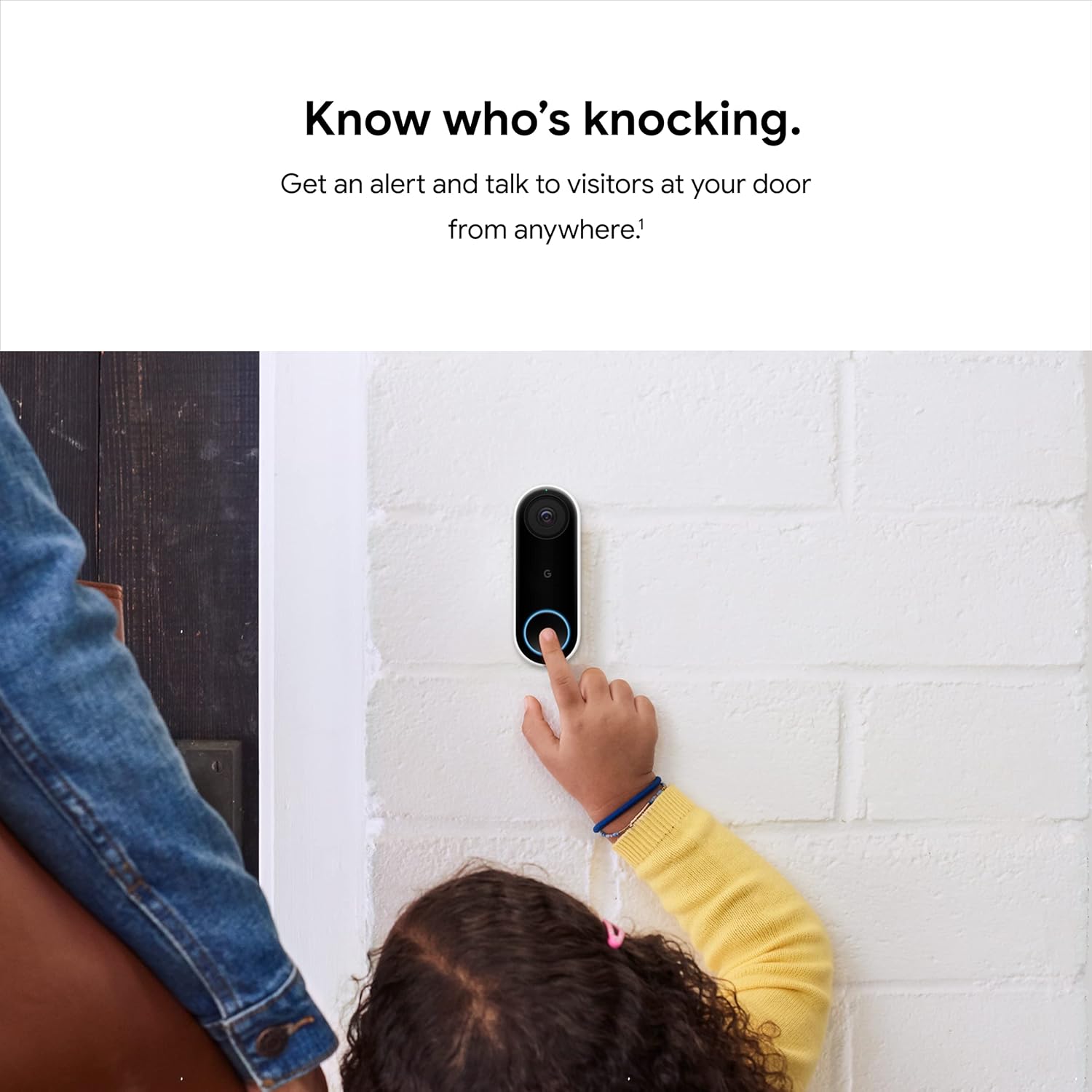Google Nest Doorbell (Wired) - Formerly Nest Hello - Video Doorbell with 24/7 Streaming - Smart Doorbell Camera for Home with HDR Video, HD Talk and Listen, Night Vision, and Person Alerts image 3