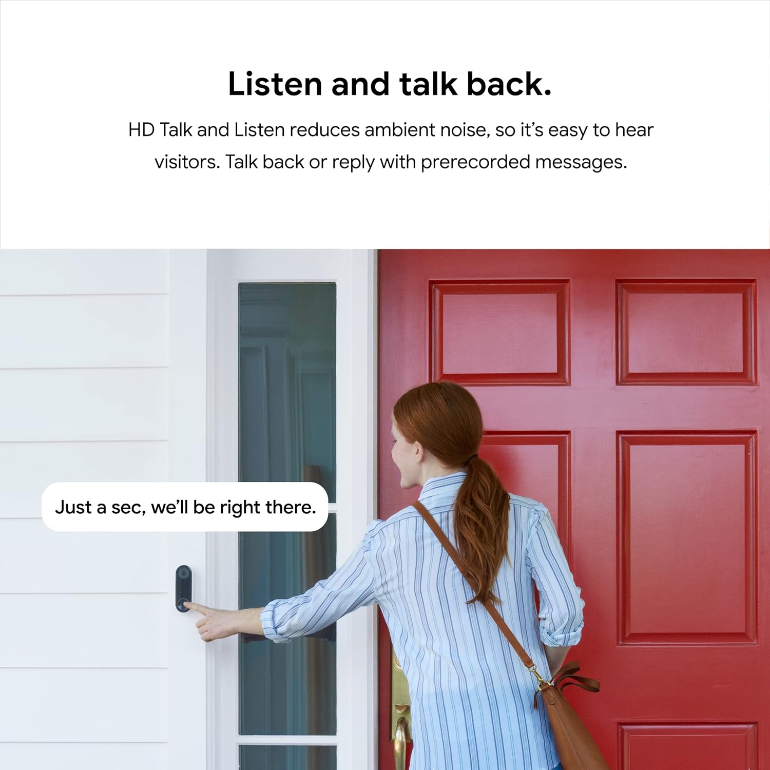 Google Nest Doorbell (Wired) - Formerly Nest Hello - Video Doorbell with 24/7 Streaming - Smart Doorbell Camera for Home with HDR Video, HD Talk and Listen, Night Vision, and Person Alerts image 6