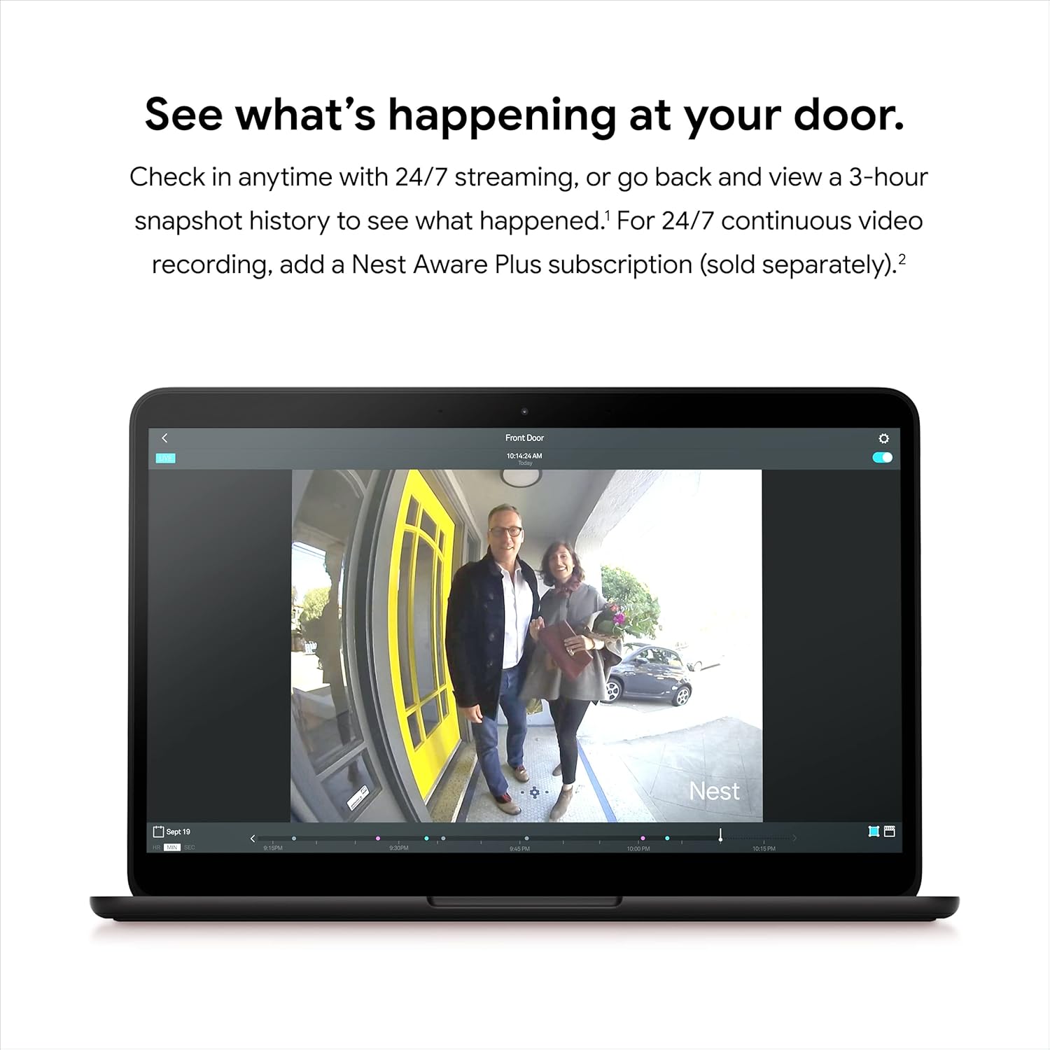 Google Nest Doorbell (Wired) - Formerly Nest Hello - Video Doorbell with 24/7 Streaming - Smart Doorbell Camera for Home with HDR Video, HD Talk and Listen, Night Vision, and Person Alerts image 7