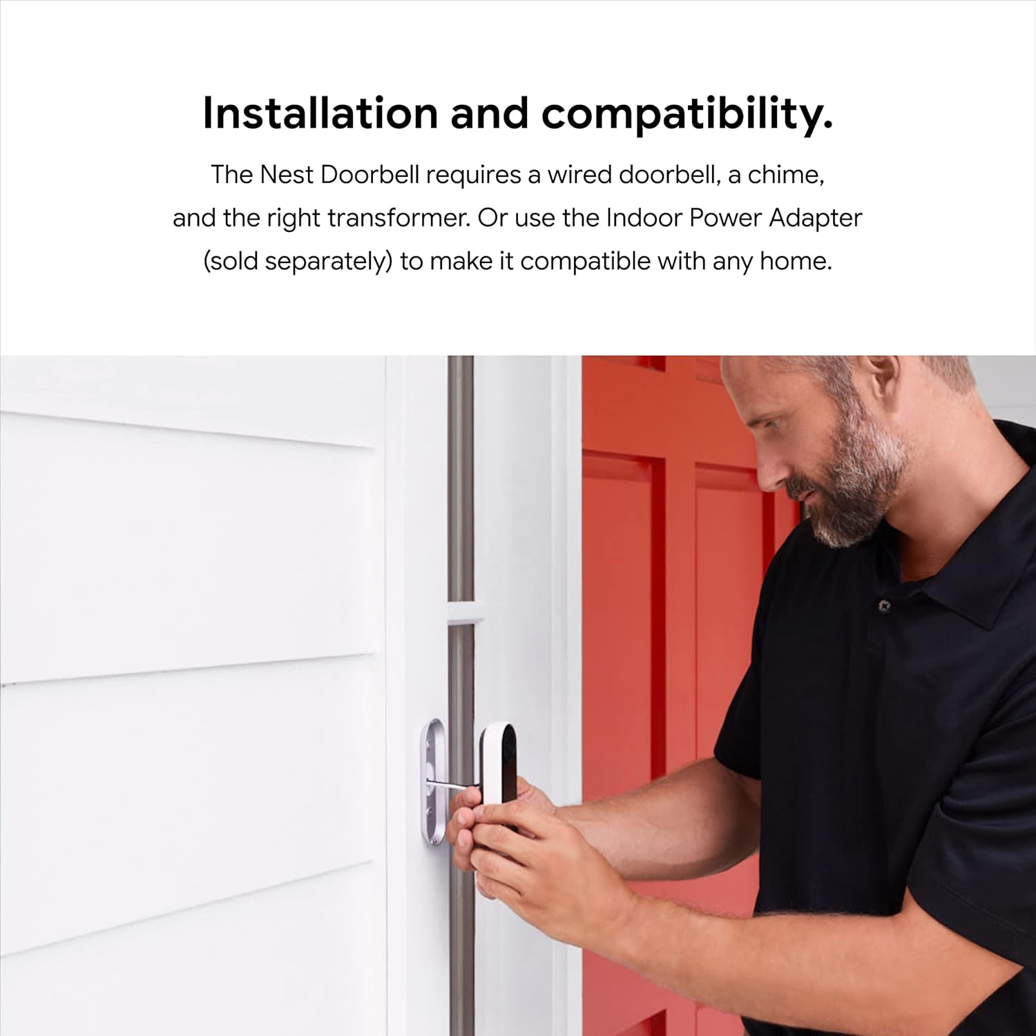 Google Nest Doorbell (Wired) - Formerly Nest Hello - Video Doorbell with 24/7 Streaming - Smart Doorbell Camera for Home with HDR Video, HD Talk and Listen, Night Vision, and Person Alerts image 9