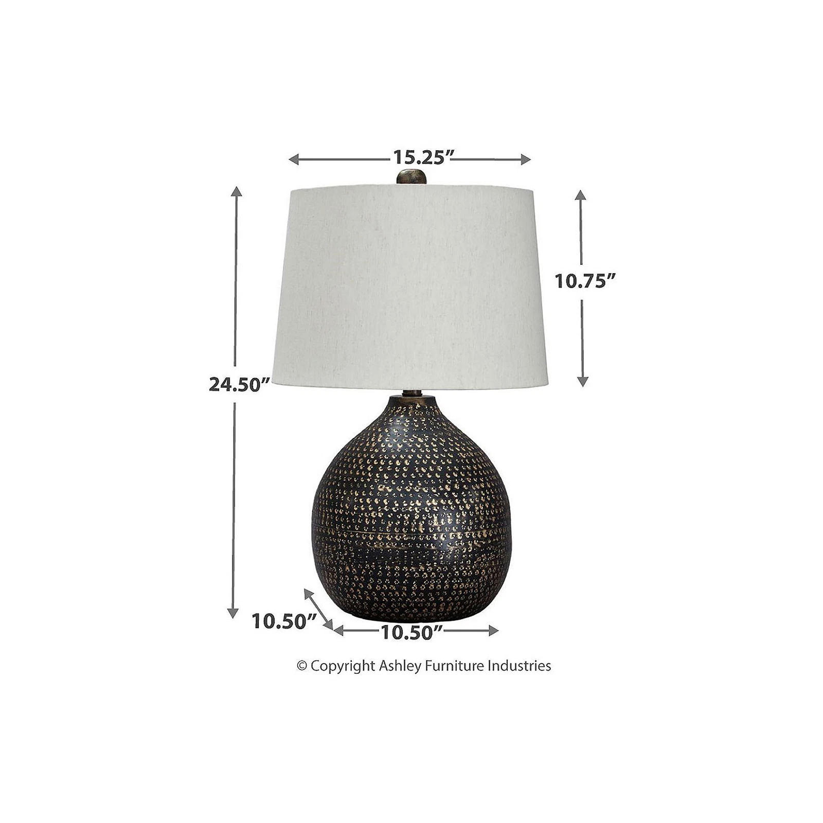 Signature Design By Ashley Maire Metal Table Lamp - BLACK GOLD ONE SIZE image 3