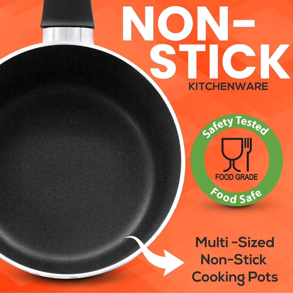SereneLife 15 Piece Pots and Pans Non Stick Kitchenware Cookware Set, Blue image 4