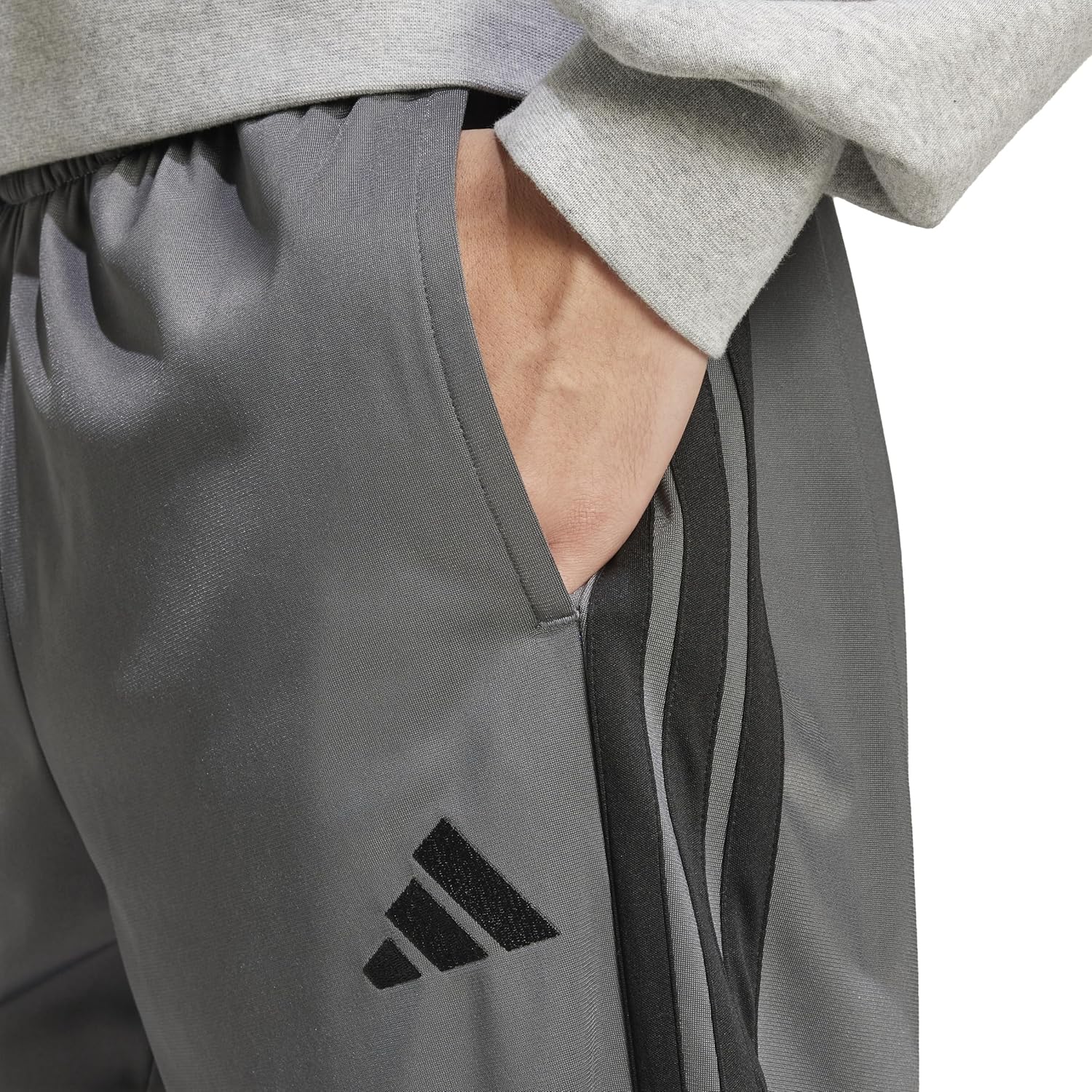 adidas Men's 3-Stripes Tricot Opem Hem Track Pants image 5