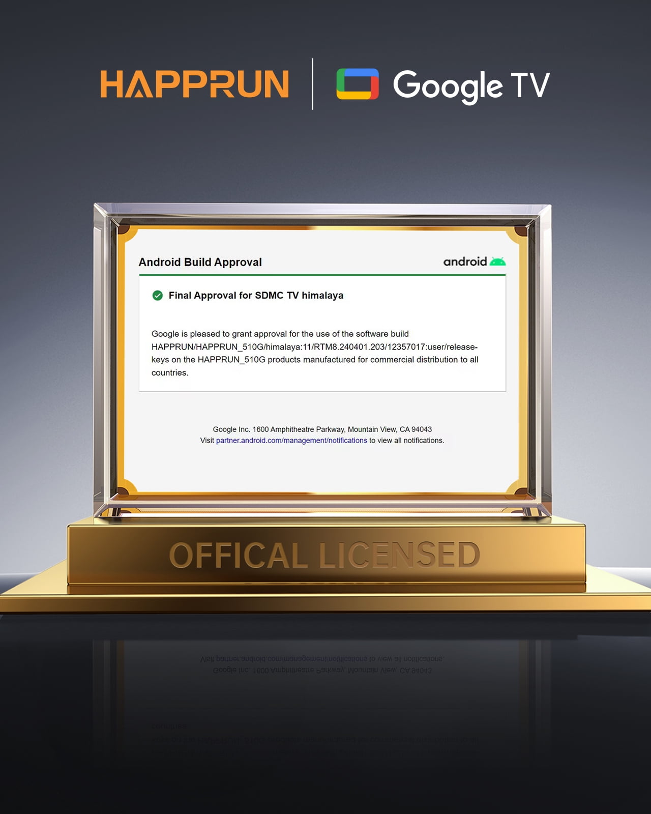 HAPPRUN 4K Google TV Projector with WiFi and Bluetooth,Google Officially Licensed,Dolby Audio image 2