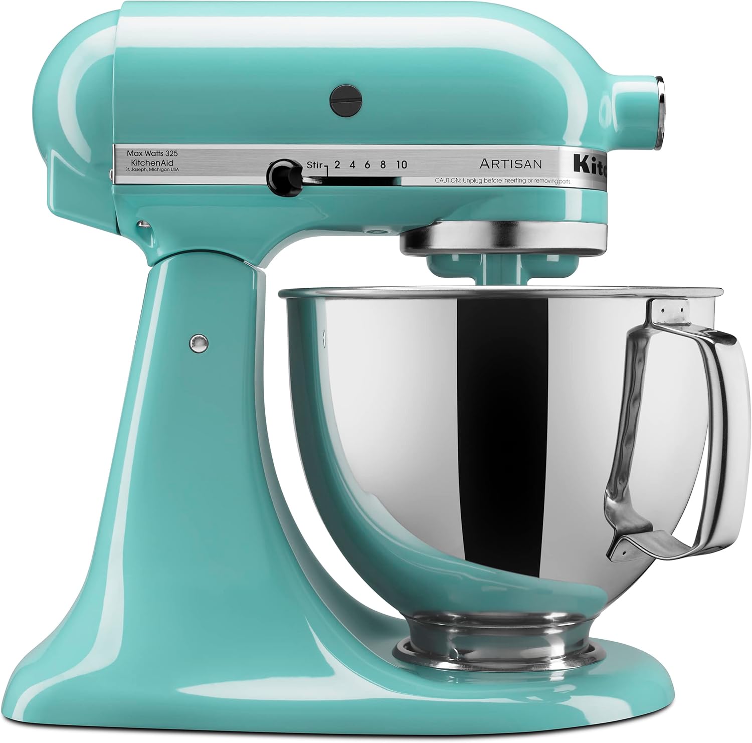KitchenAid Artisan Series 5 Quart Tilt Head Stand Mixer with Pouring Shield KSM150PS, Removable bowl, Aqua Sky image 1